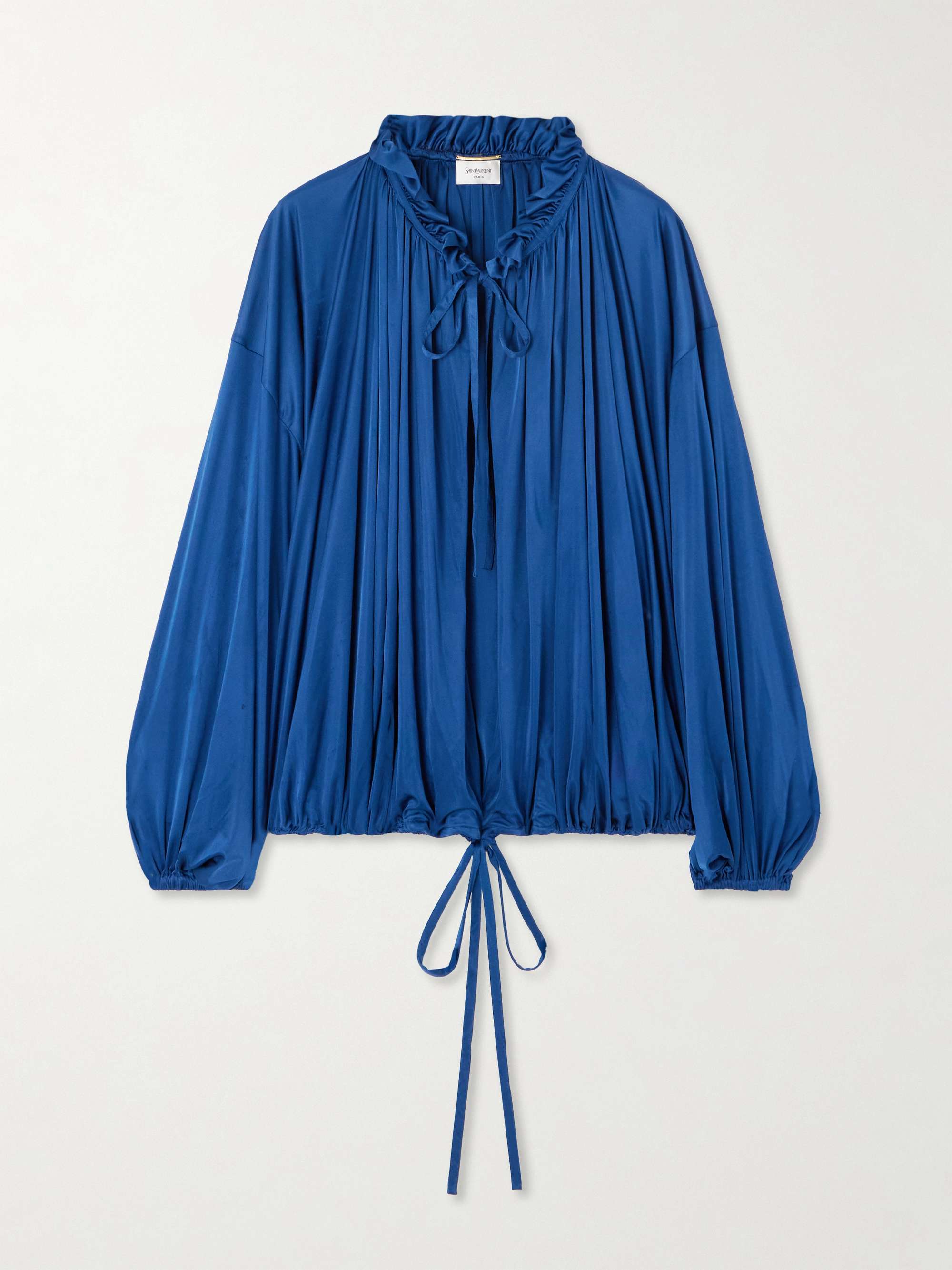 Ruffled satin-jersey blouse hero visual