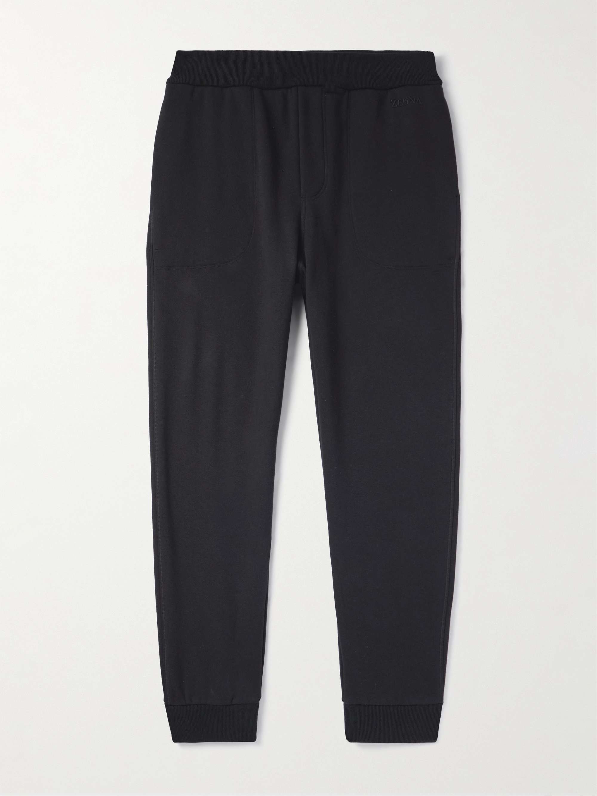 Tapered Logo-Embroidered Cotton-Blend Jersey Sweatpants hero visual