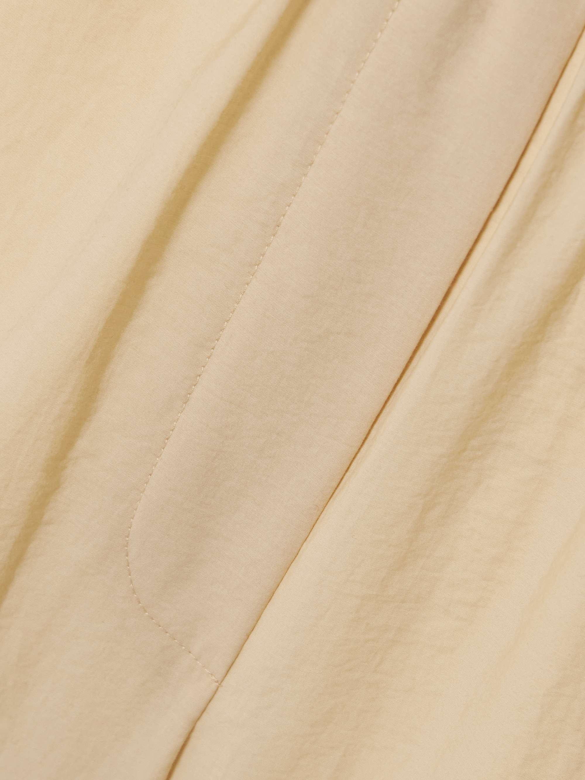 + Paula's Ibiza appliquéd crinkled cotton-blend wide-leg pants view