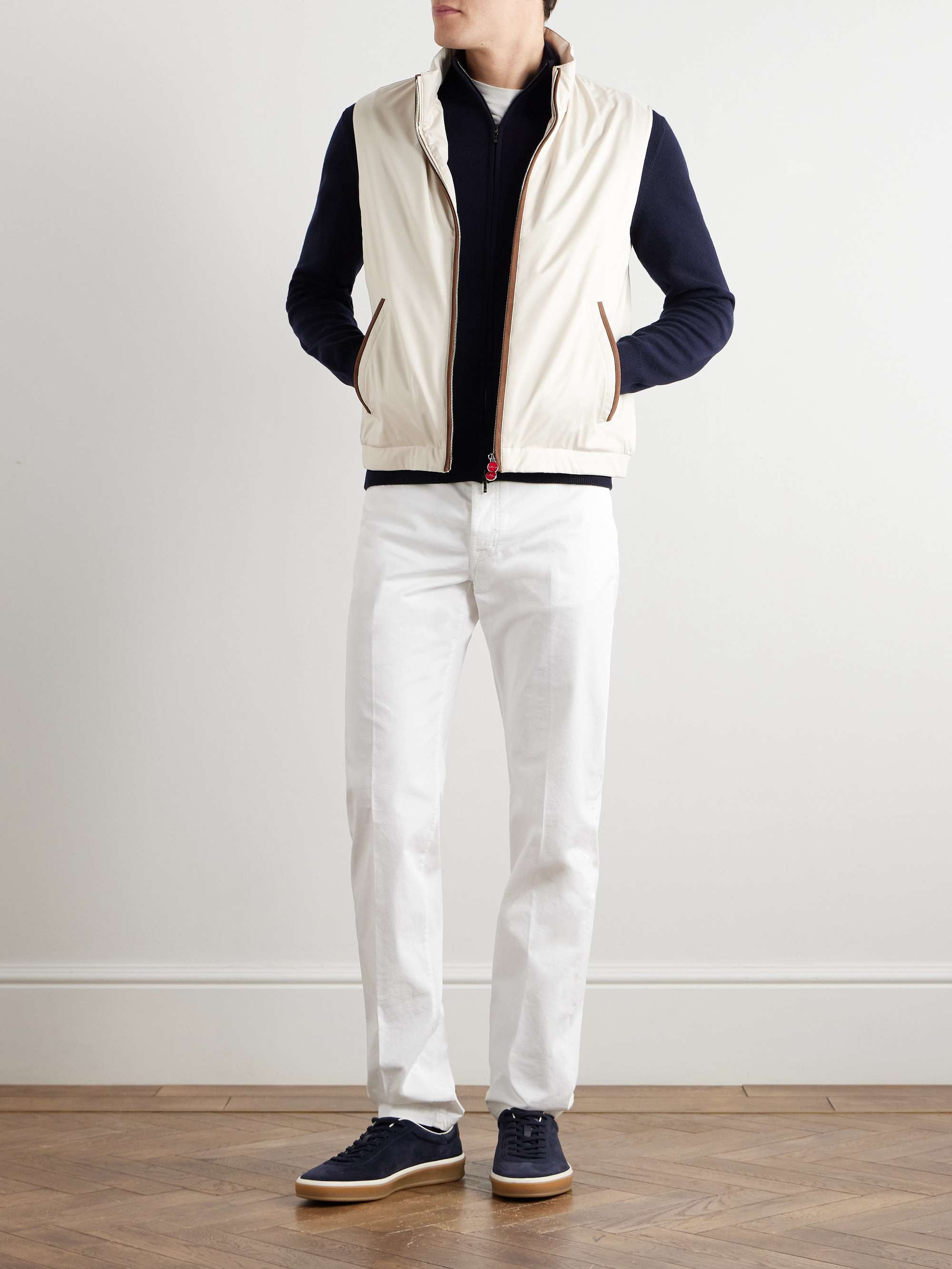 Suede-Trimmed Shell Gilet view