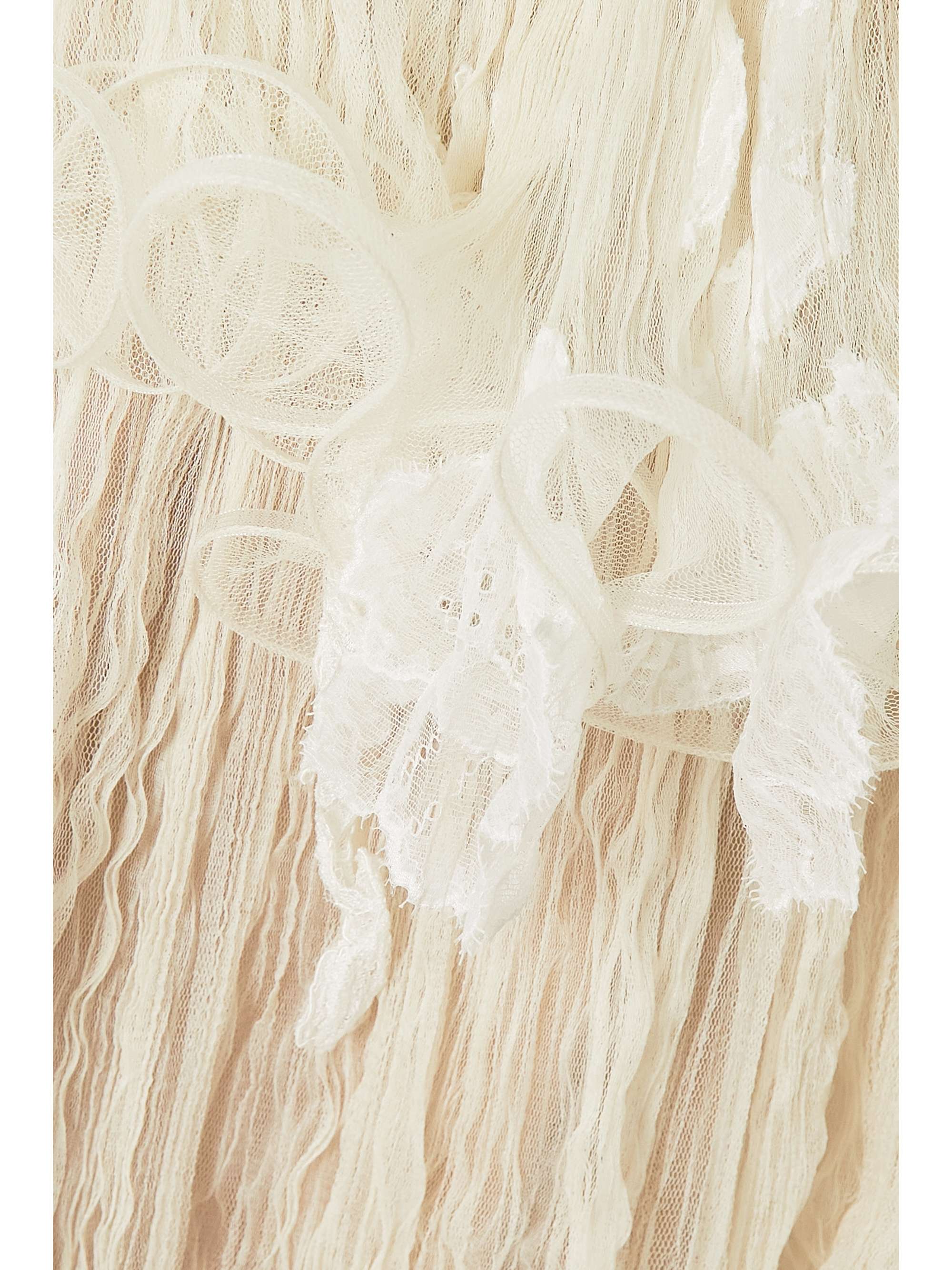 Wendell tiered ruffled lace and tulle mini dress view