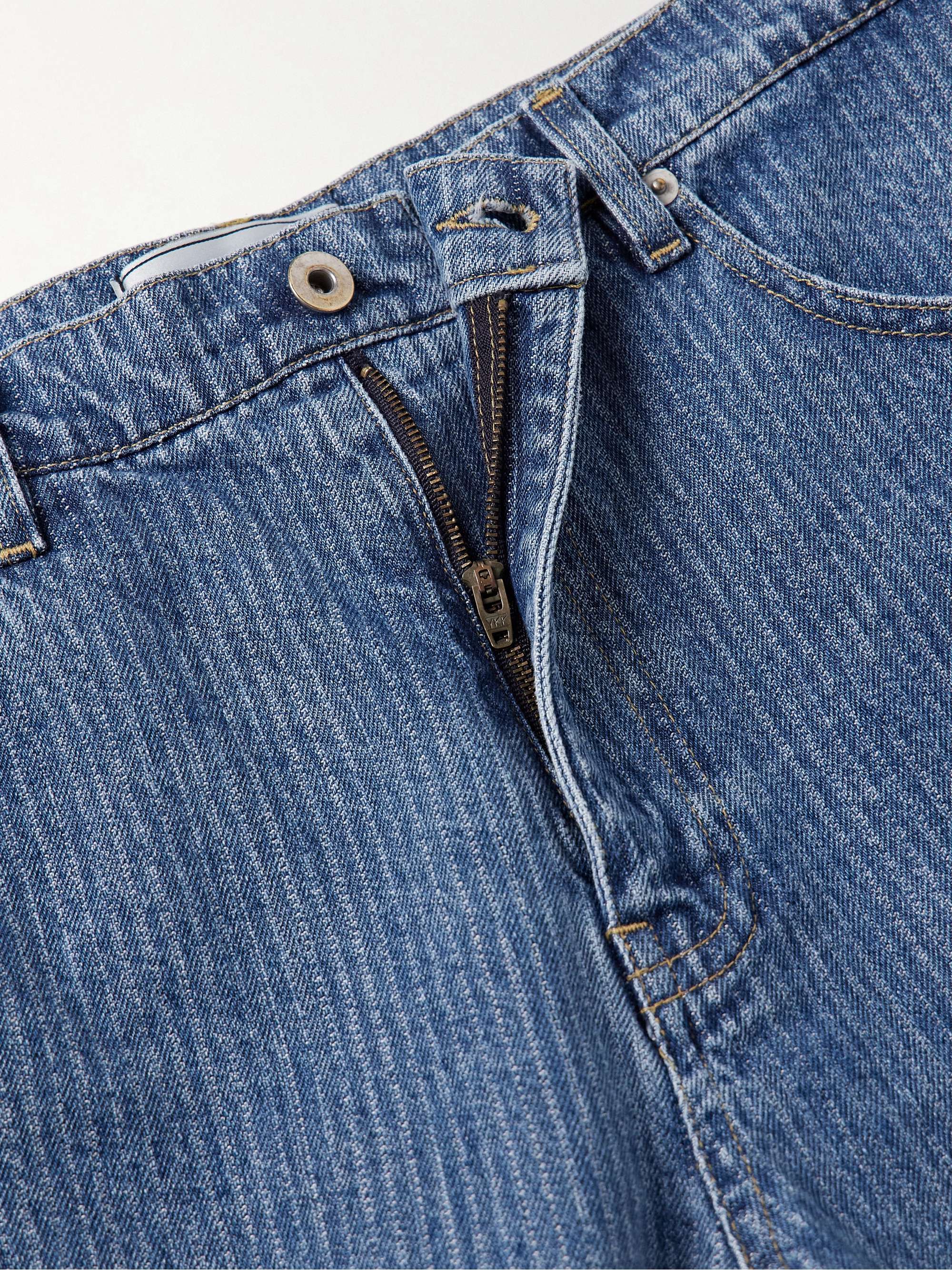 Straight-Leg Striped Jeans view