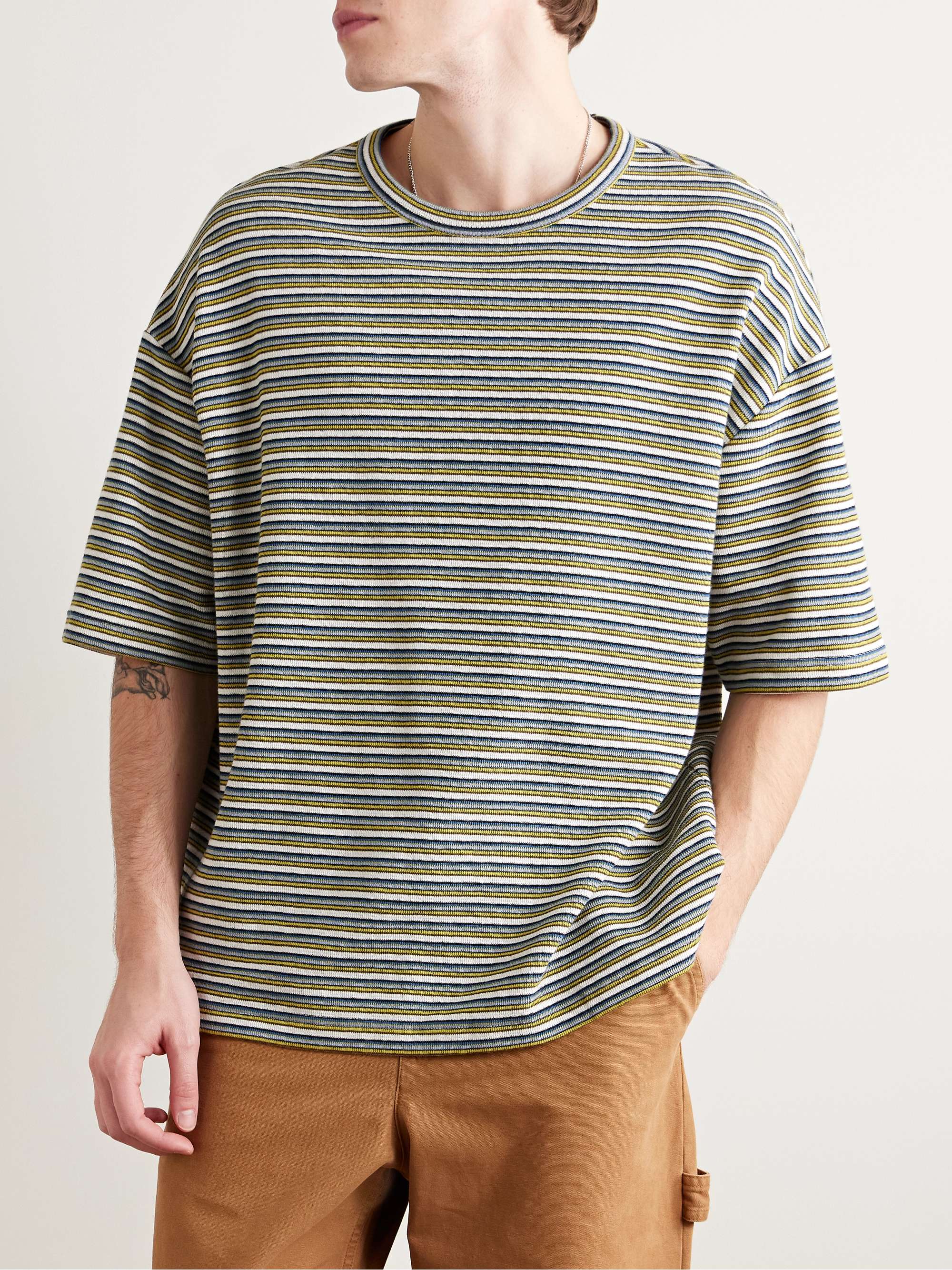 Bahia Jacquard-Knit Organic Cotton-Blend T-Shirt view