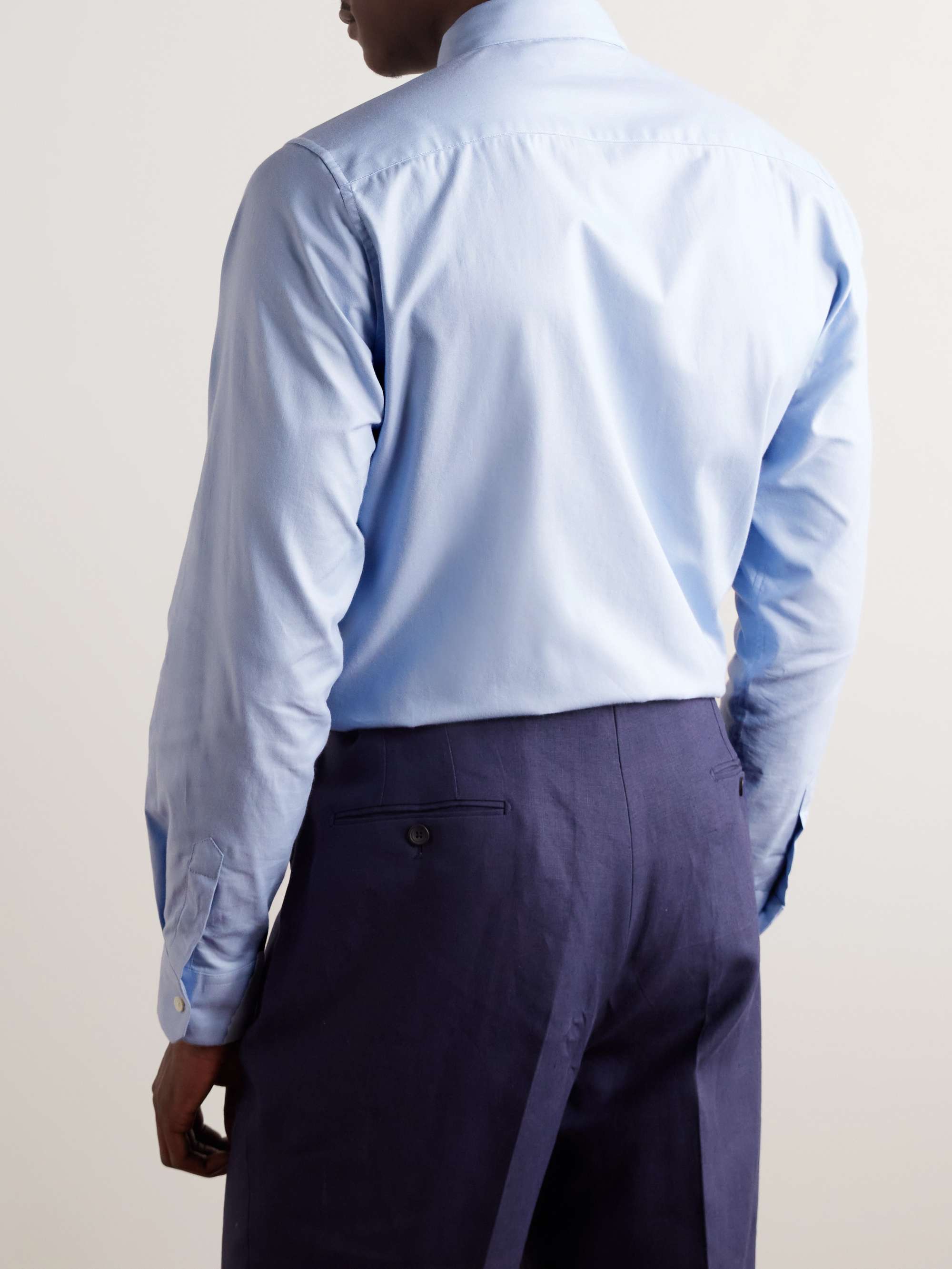 Cutaway-Collar Cotton-Twill Shirt view