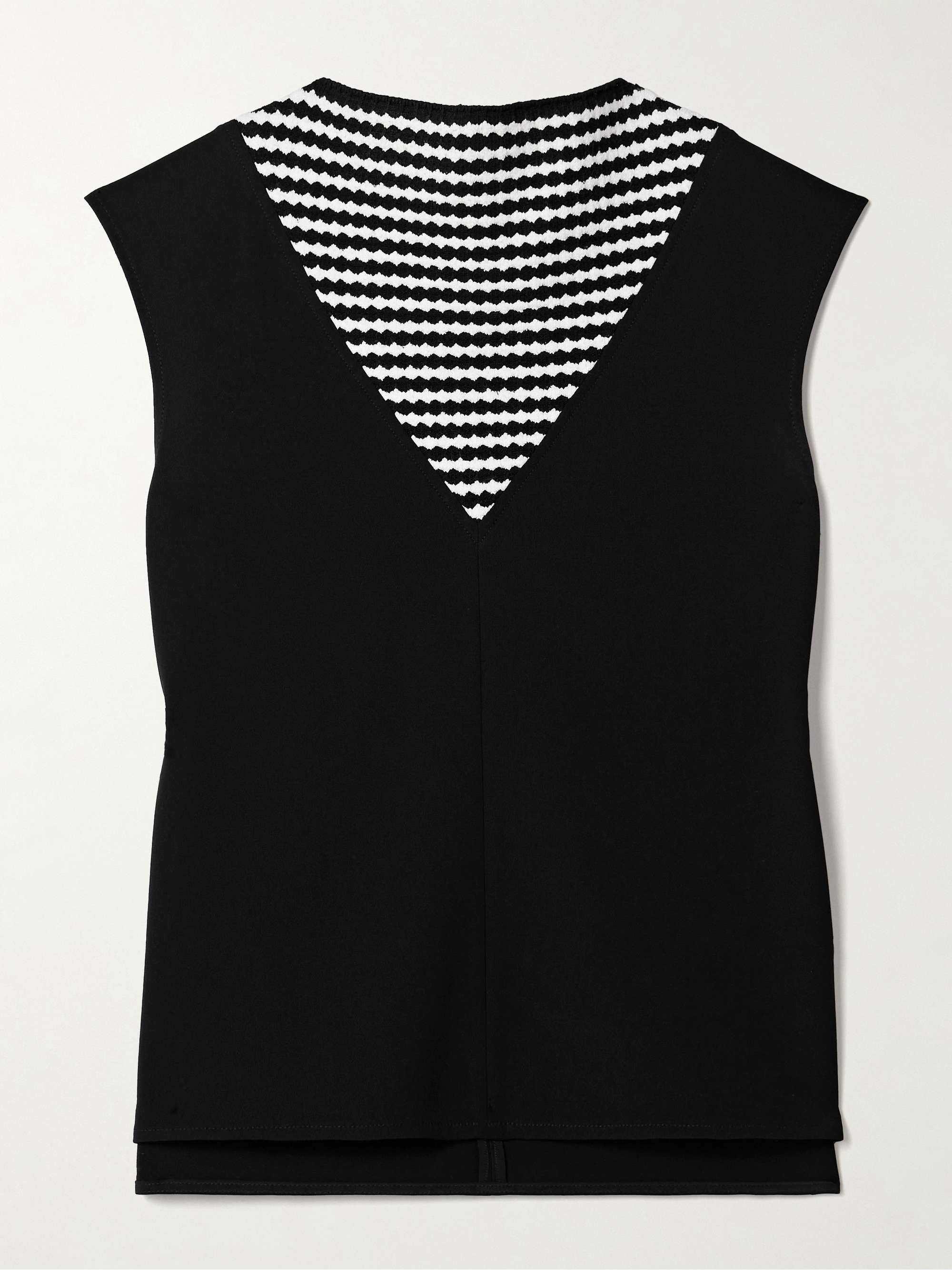 Prescott striped knitted and crepe tank hero visual