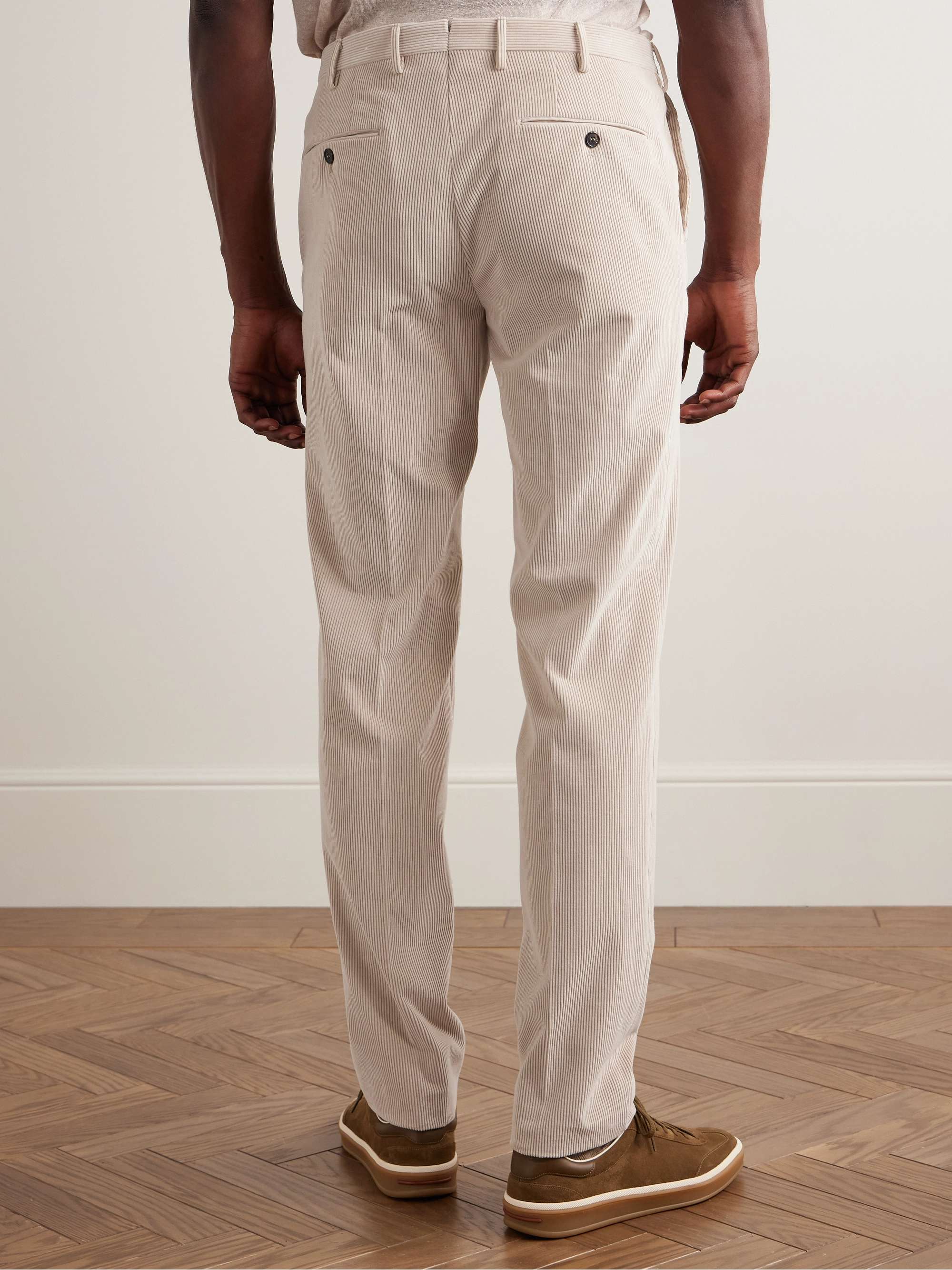 Venezia 1951 Tapered Cotton and Cashmere-Blend Corduroy Trousers view