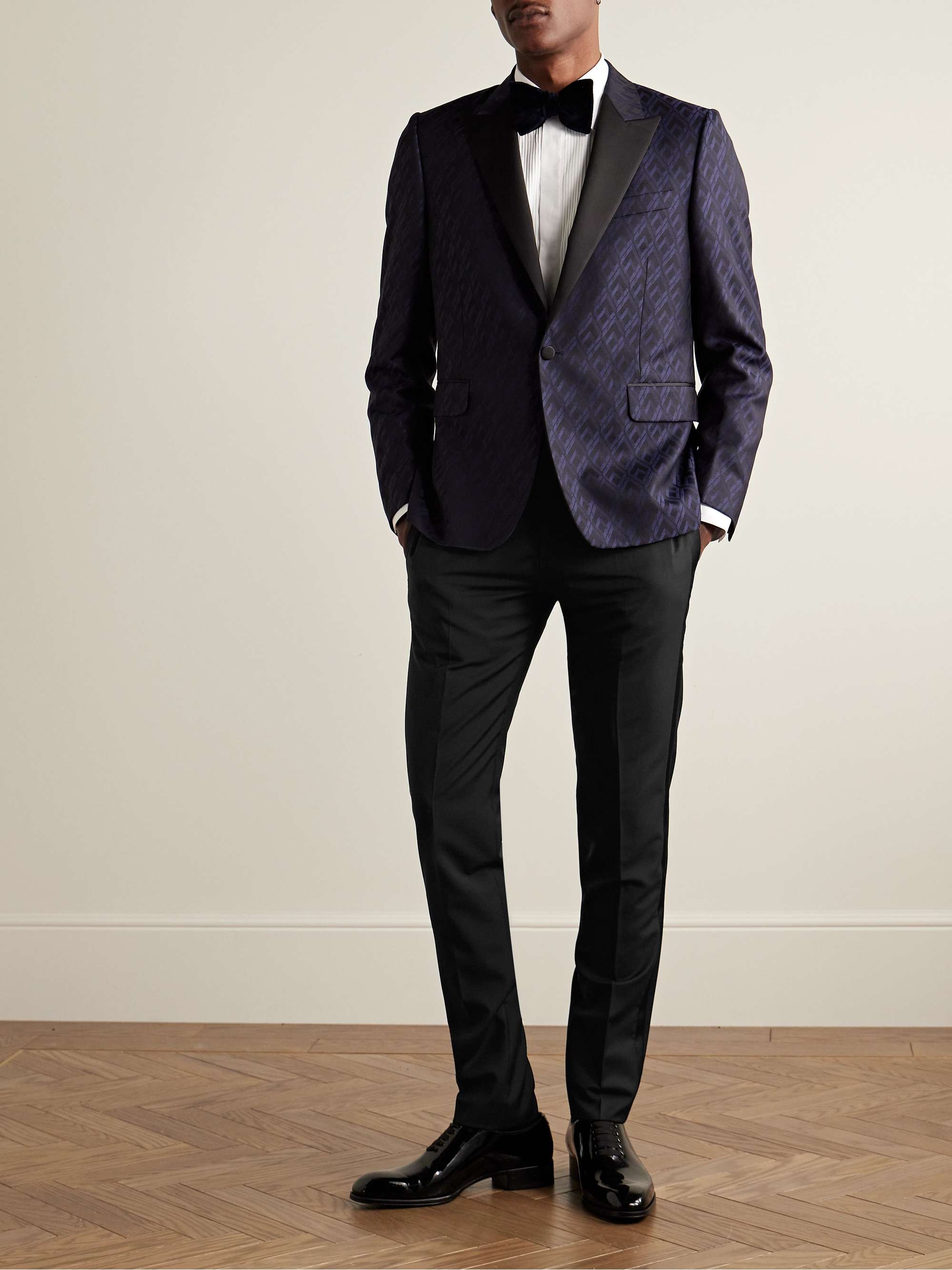 Slim-Fit Satin-Trimmed Wool and Mohair-Blend Tuxedo Trousers view