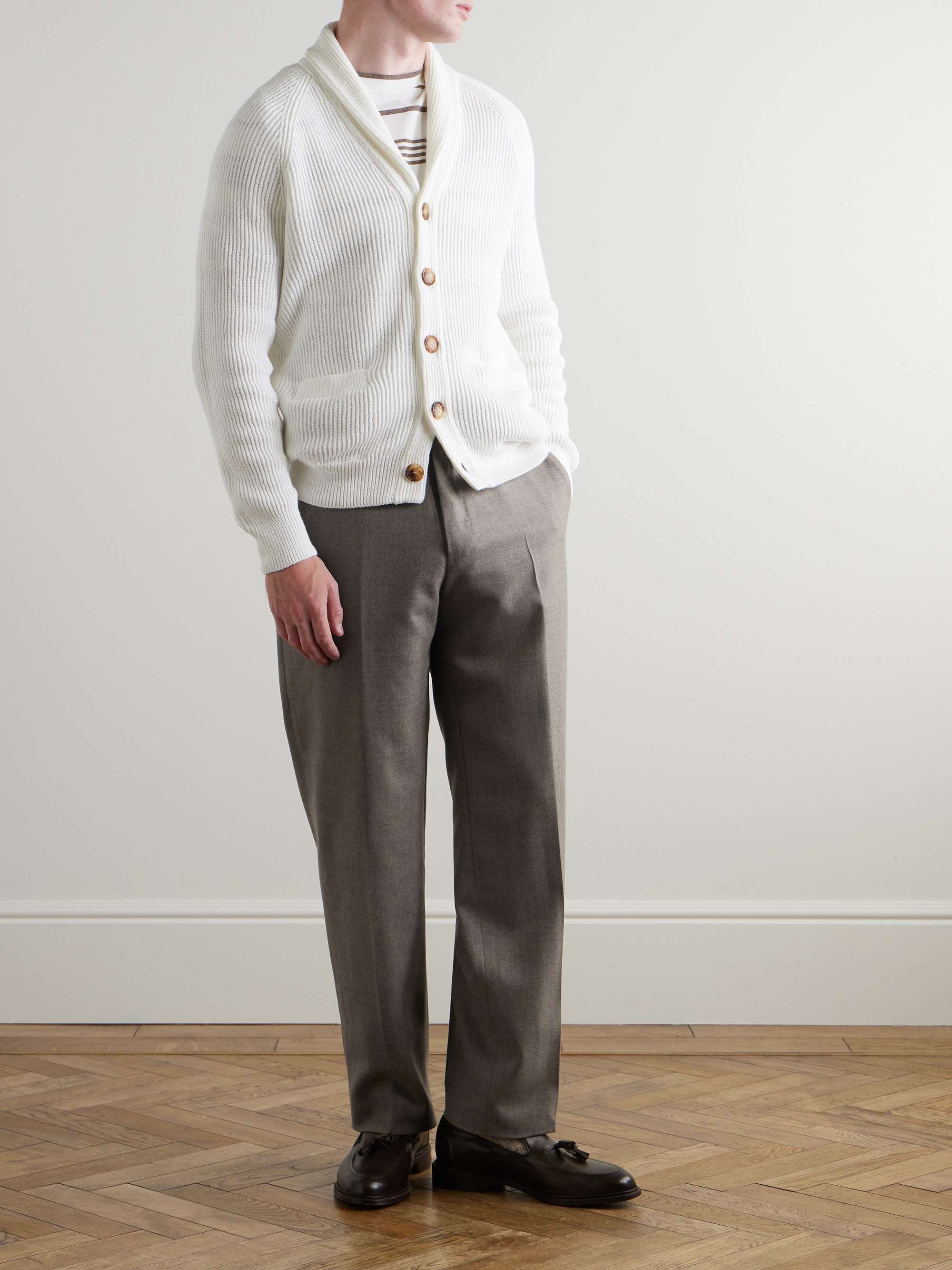 Jacey Straight-Leg Virgin Wool Trousers view