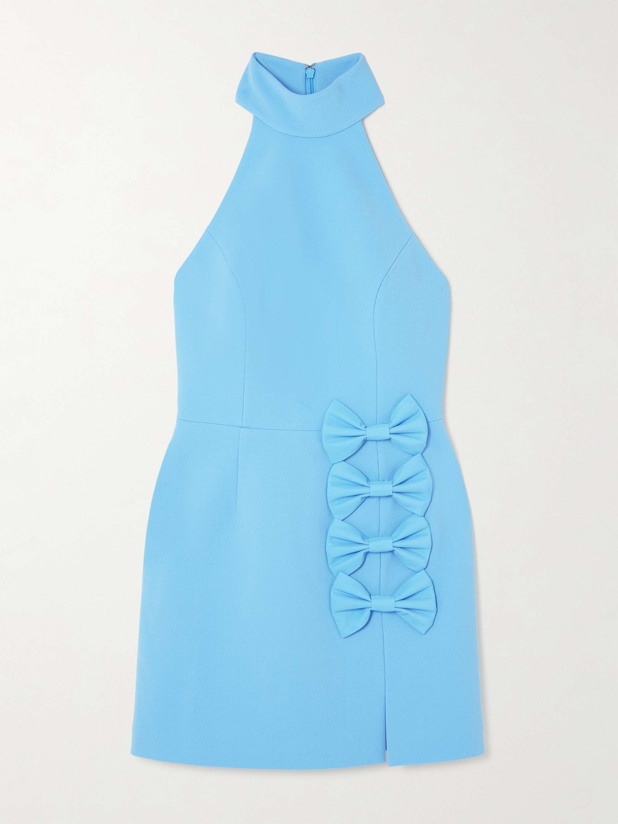 Skye taffeta-trimmed cloqué halterneck mini dress hero visual