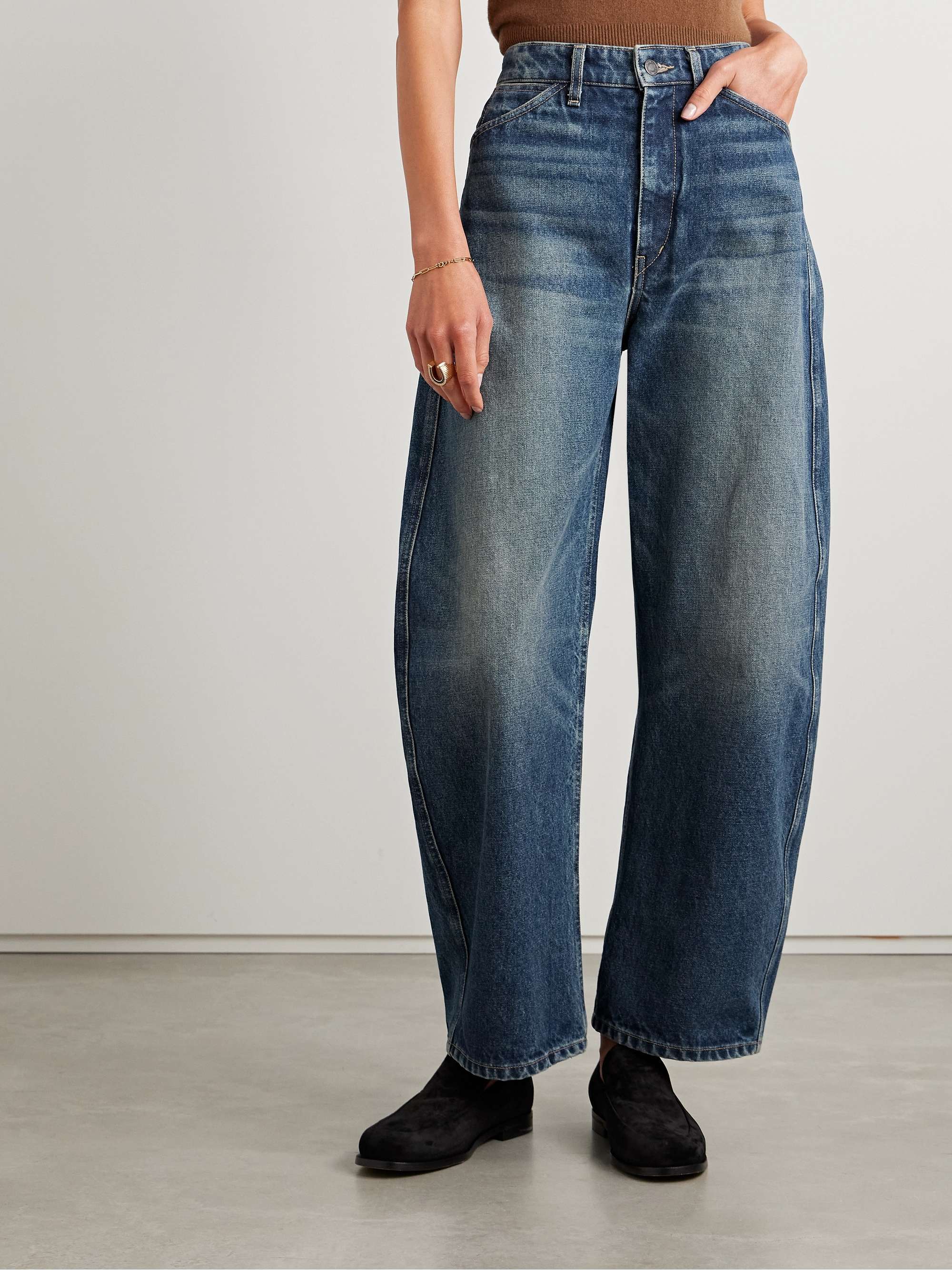 Otis mid-rise barrel-leg jeans view