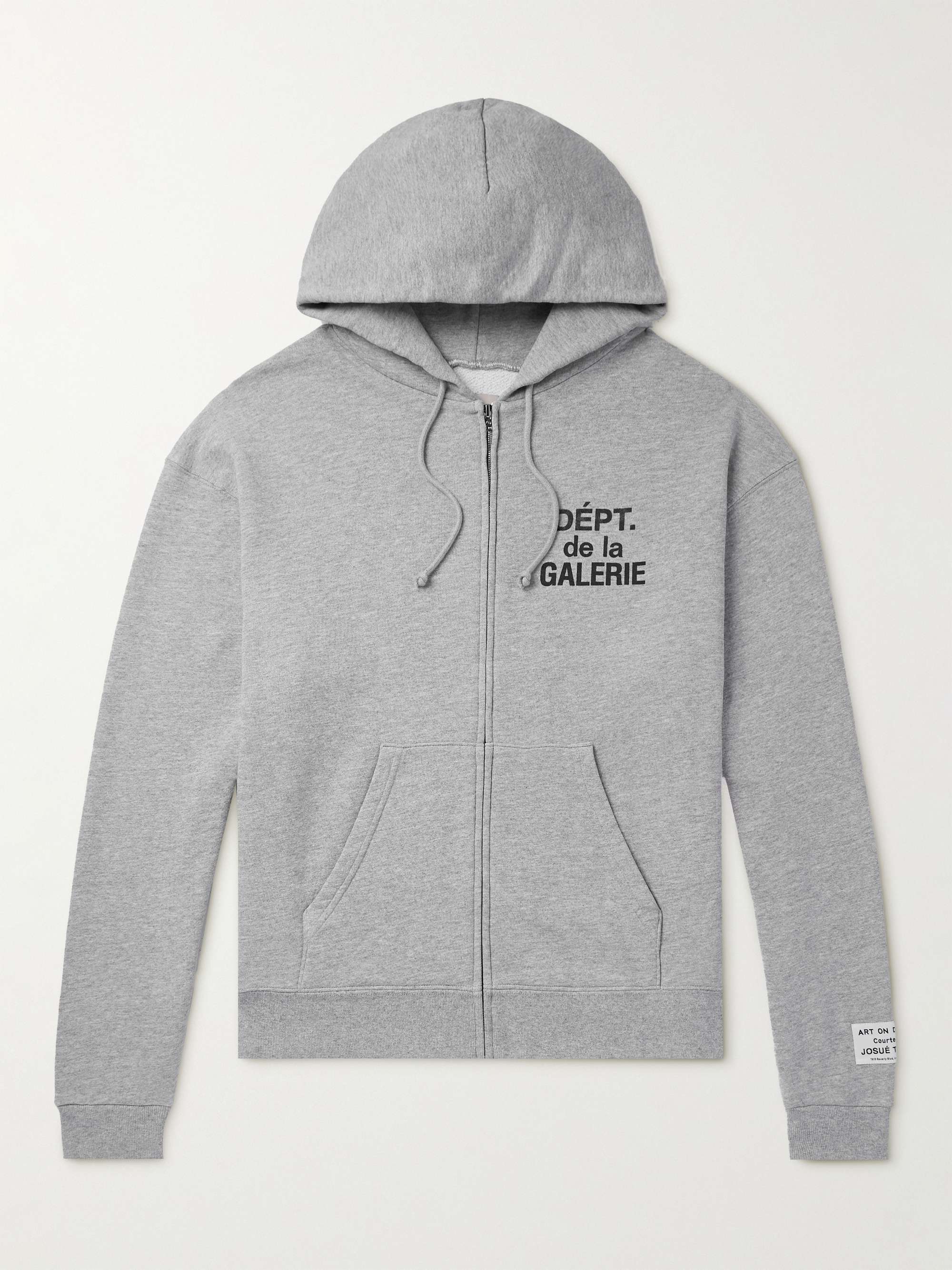 Logo-Print Cotton-Blend Jersey Zip-Up Hoodie hero visual
