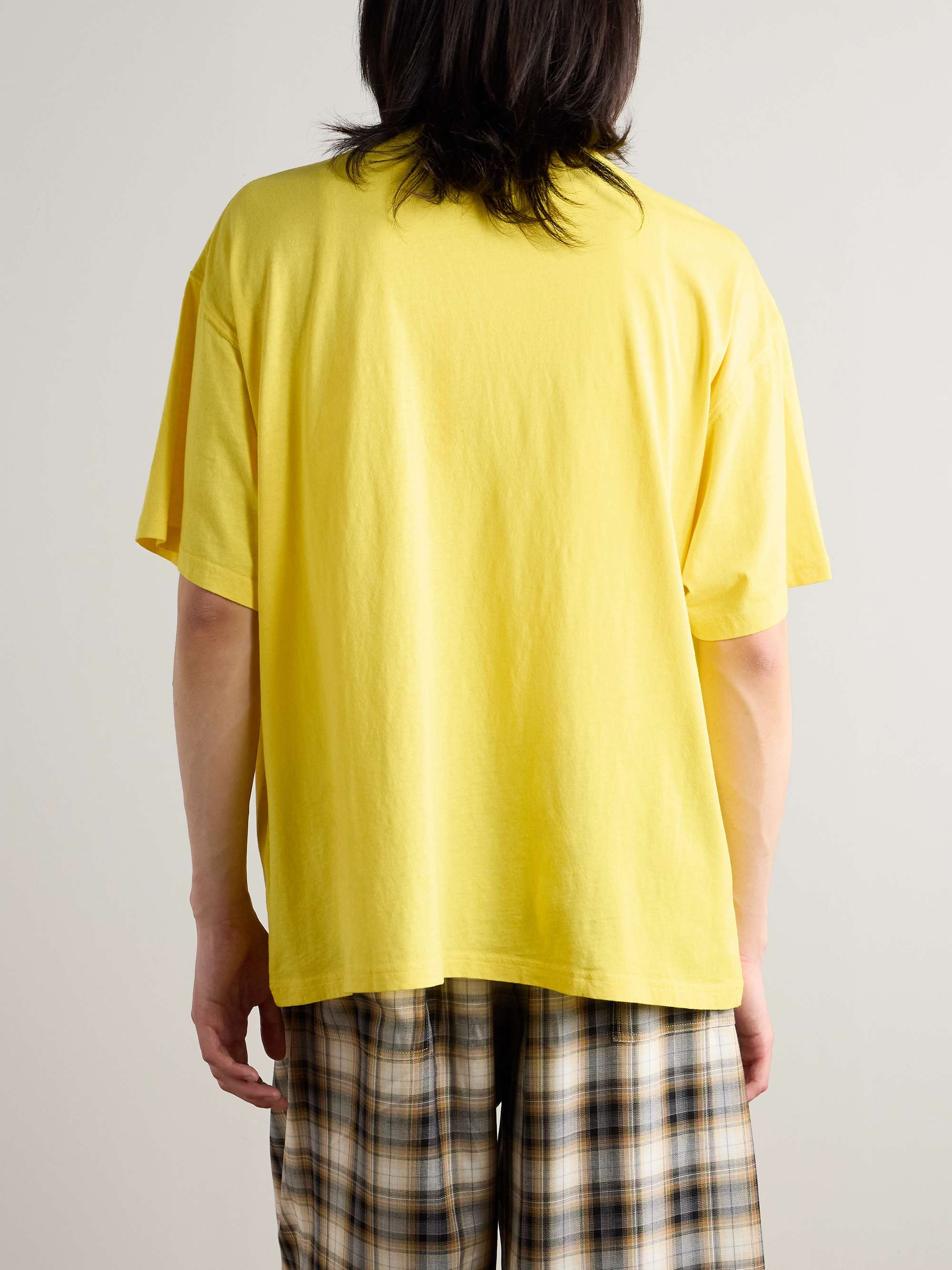 Oversized Logo-Appliquéd Cotton and Hemp-Blend Jersey T-Shirt view