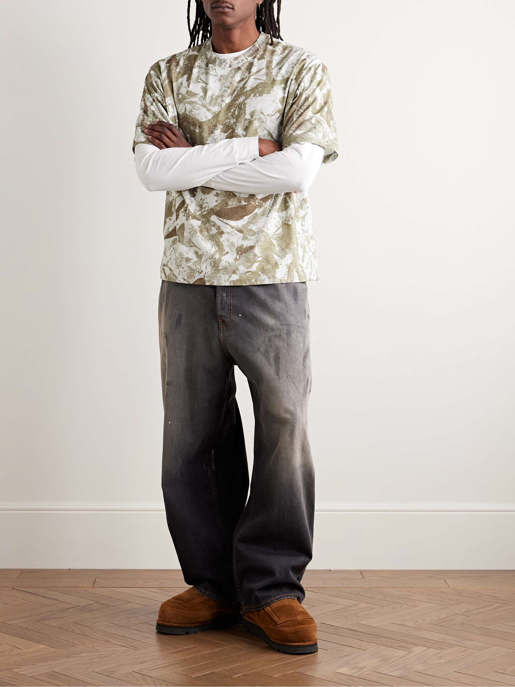 Exford Camouflage-Print Brushed Cotton-Jersey T-Shirt view