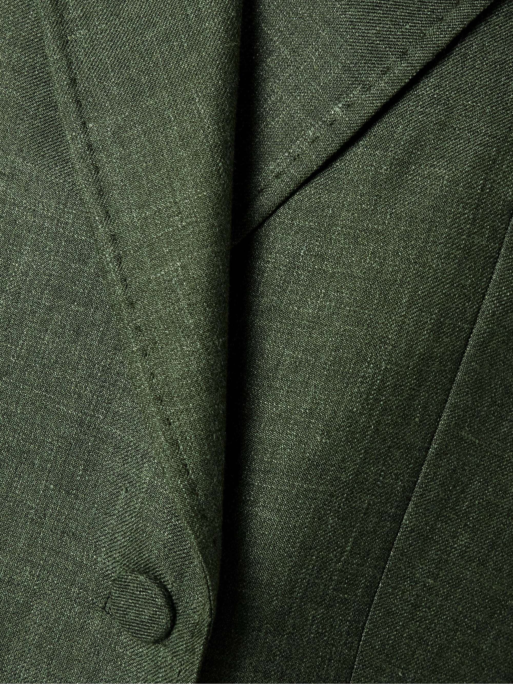 Angela double-breasted wool, silk and linen-blend blazer view