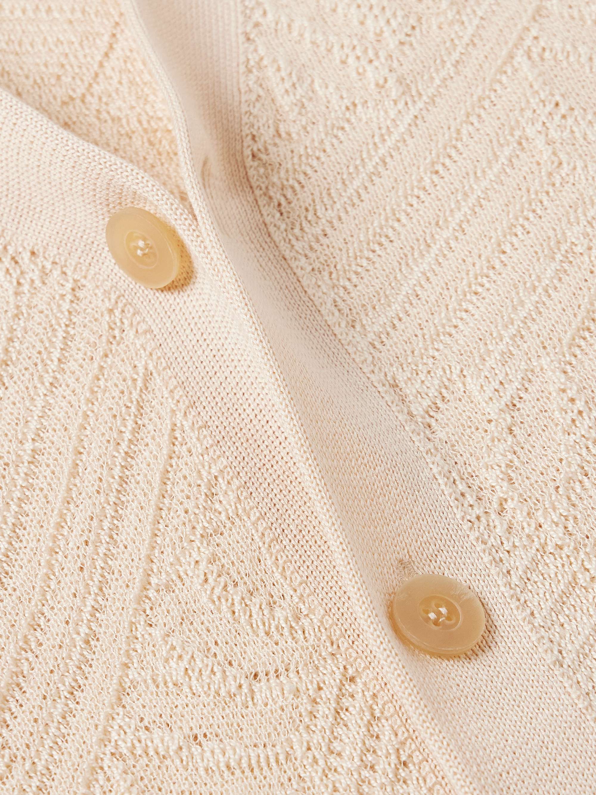 Sunflower Jacquard-Knit Organic Mercerised Cotton Cardigan view