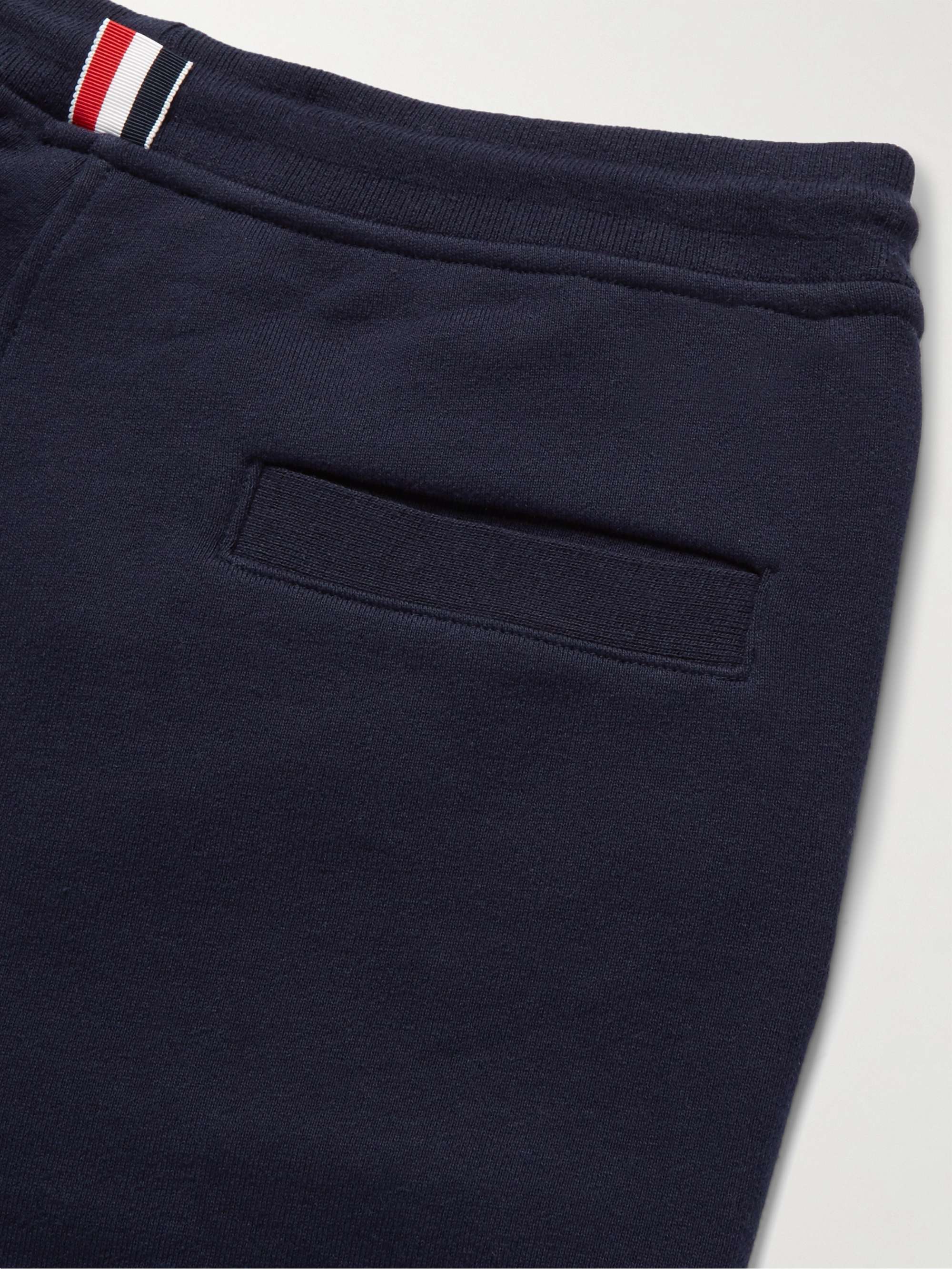 Striped Loopback Cotton-Jersey Shorts view