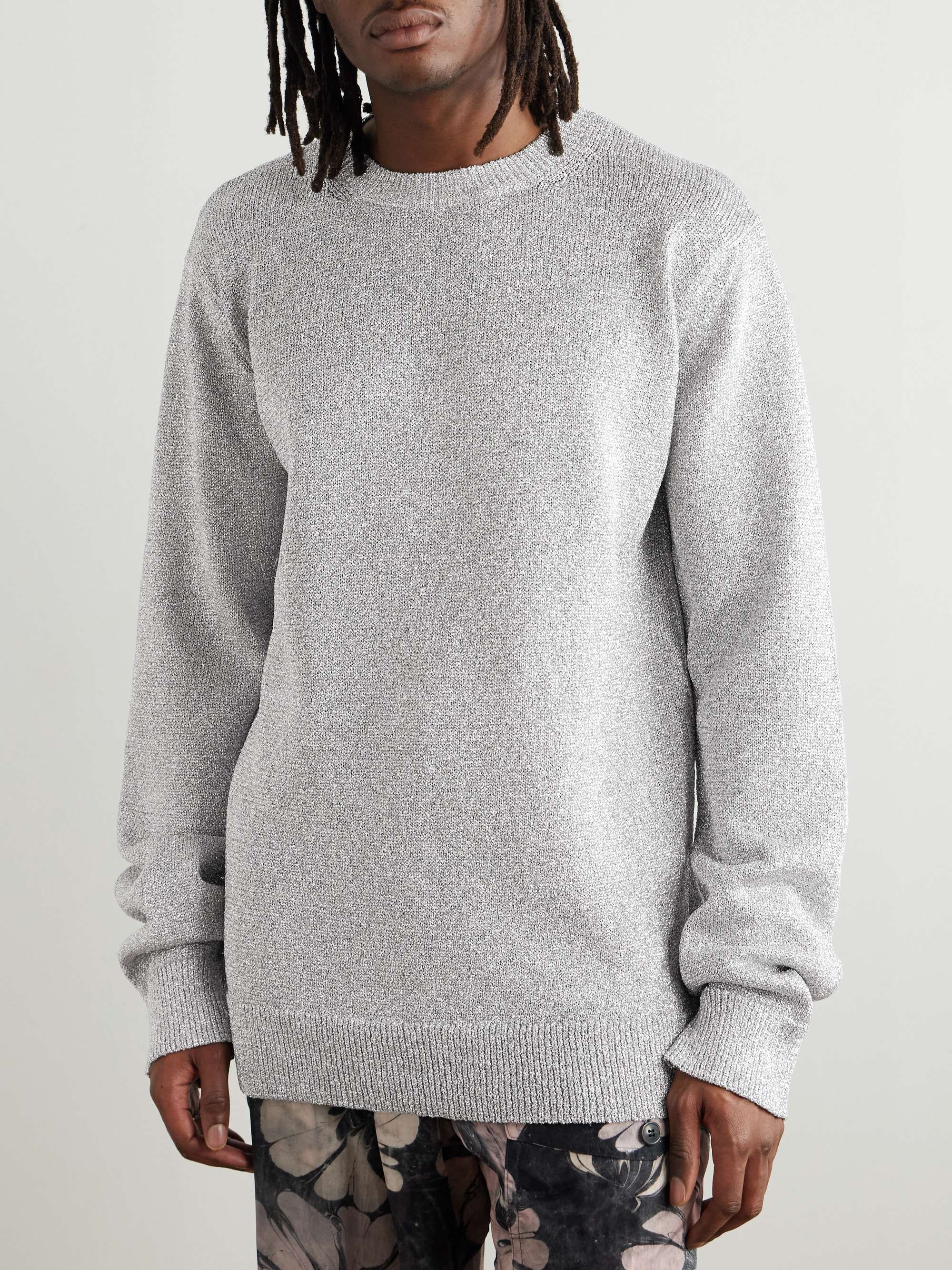 Oversized Metallic Knitted Sweater view