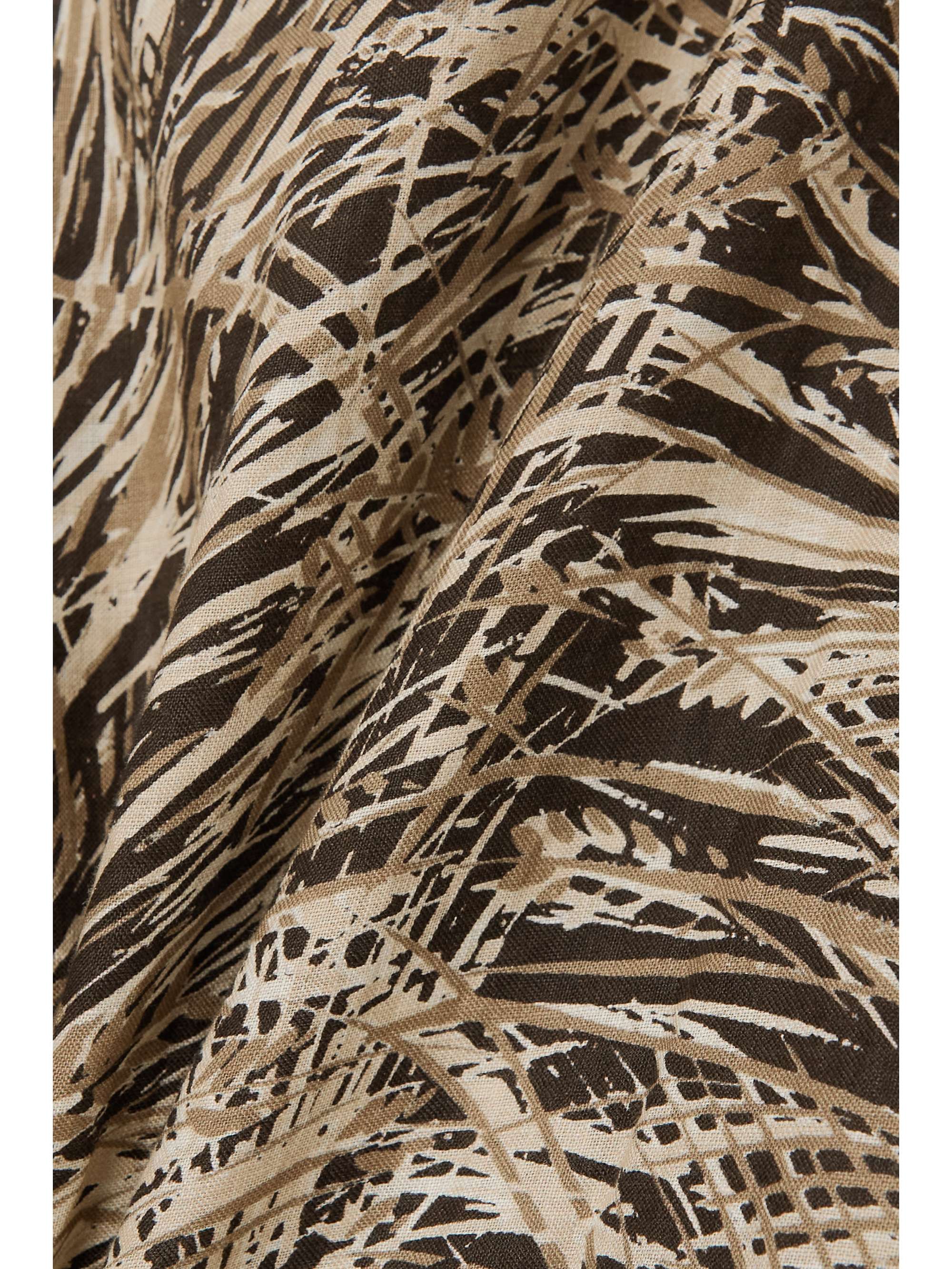 Lauraine belted printed hooded linen maxi dress view