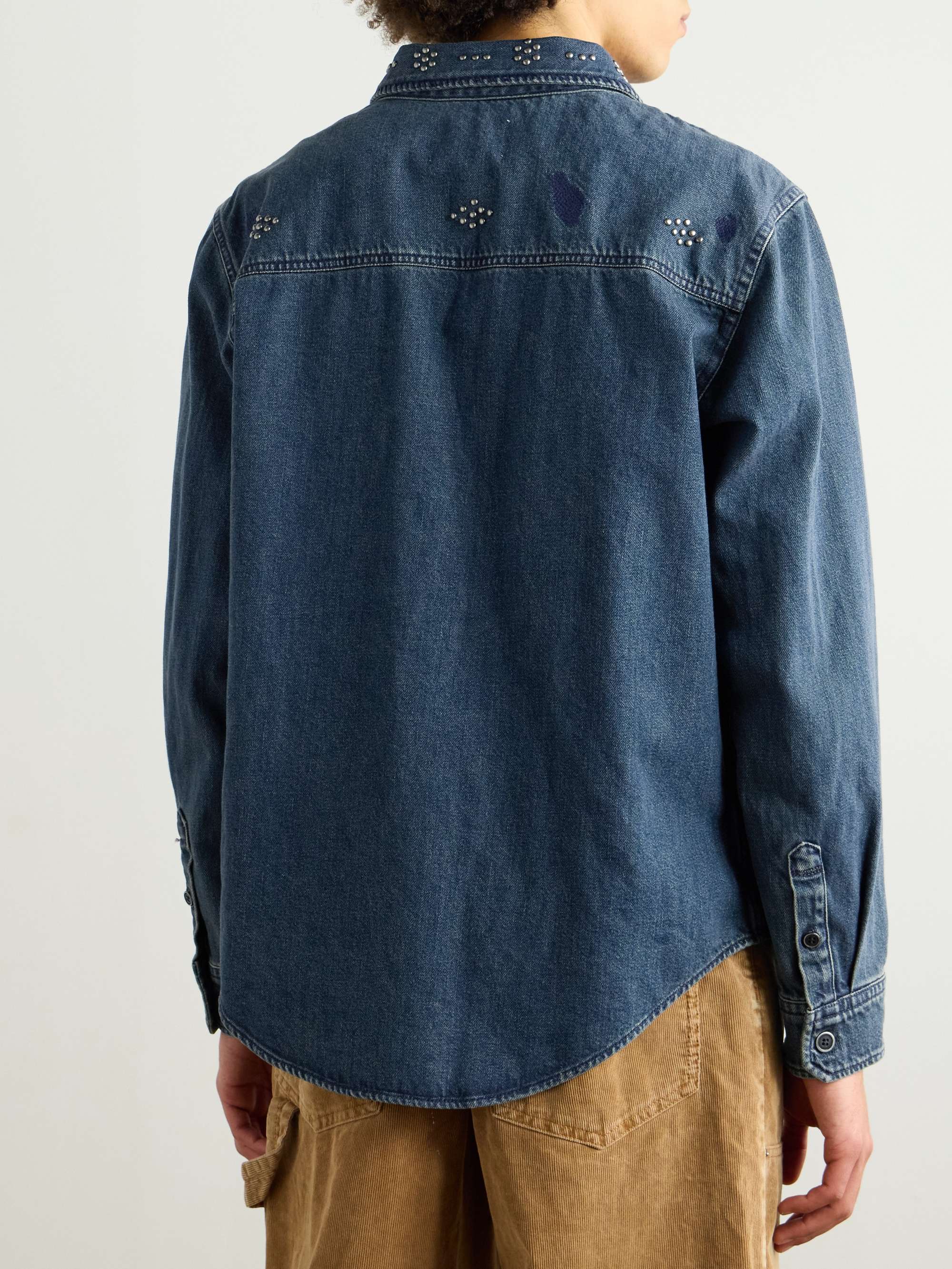 Osco Whipstitched Studded Denim Shirt view