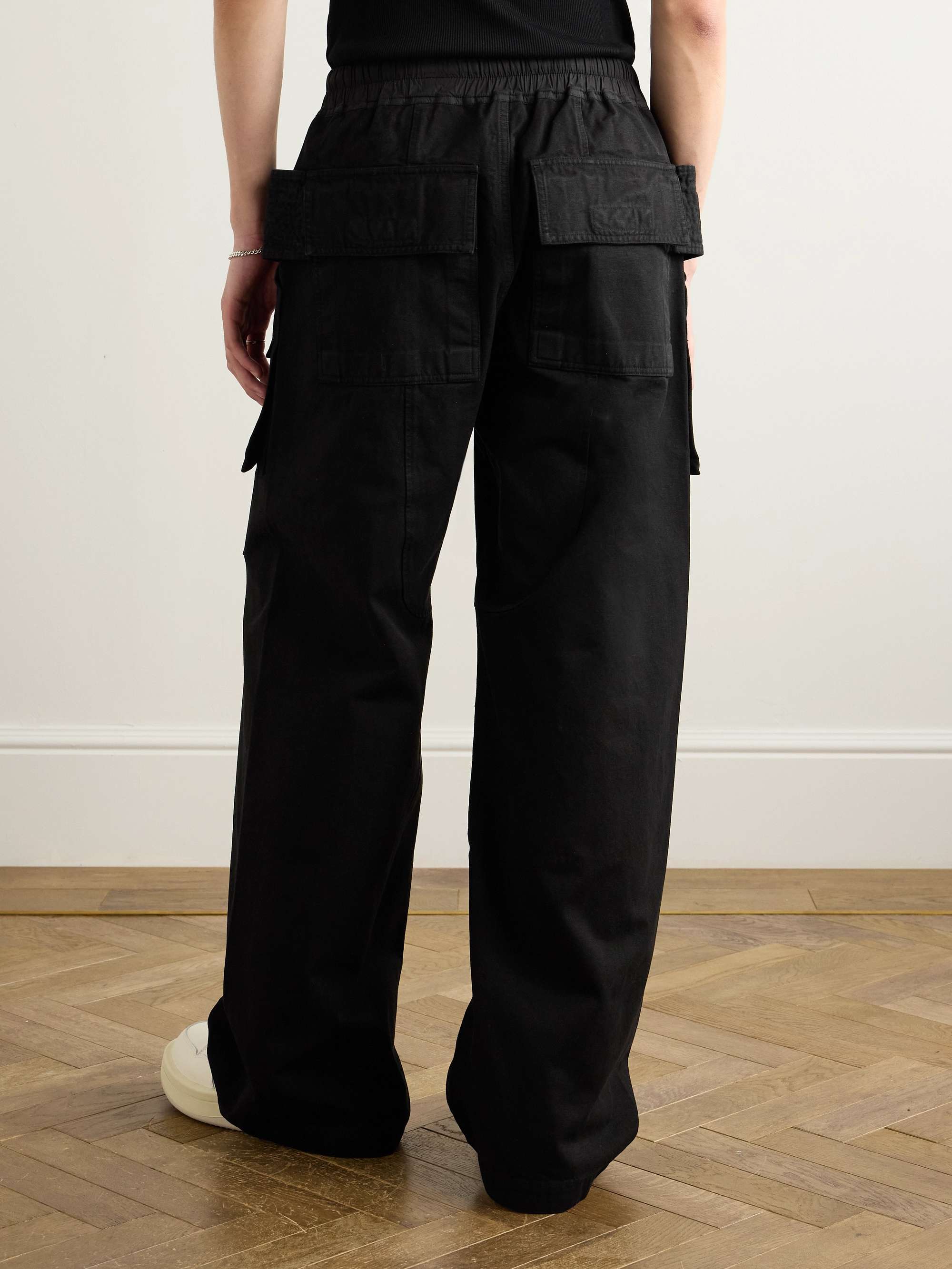 Creatch Wide-Leg Cotton-Blend Canvas Drawstring Cargo Trousers view