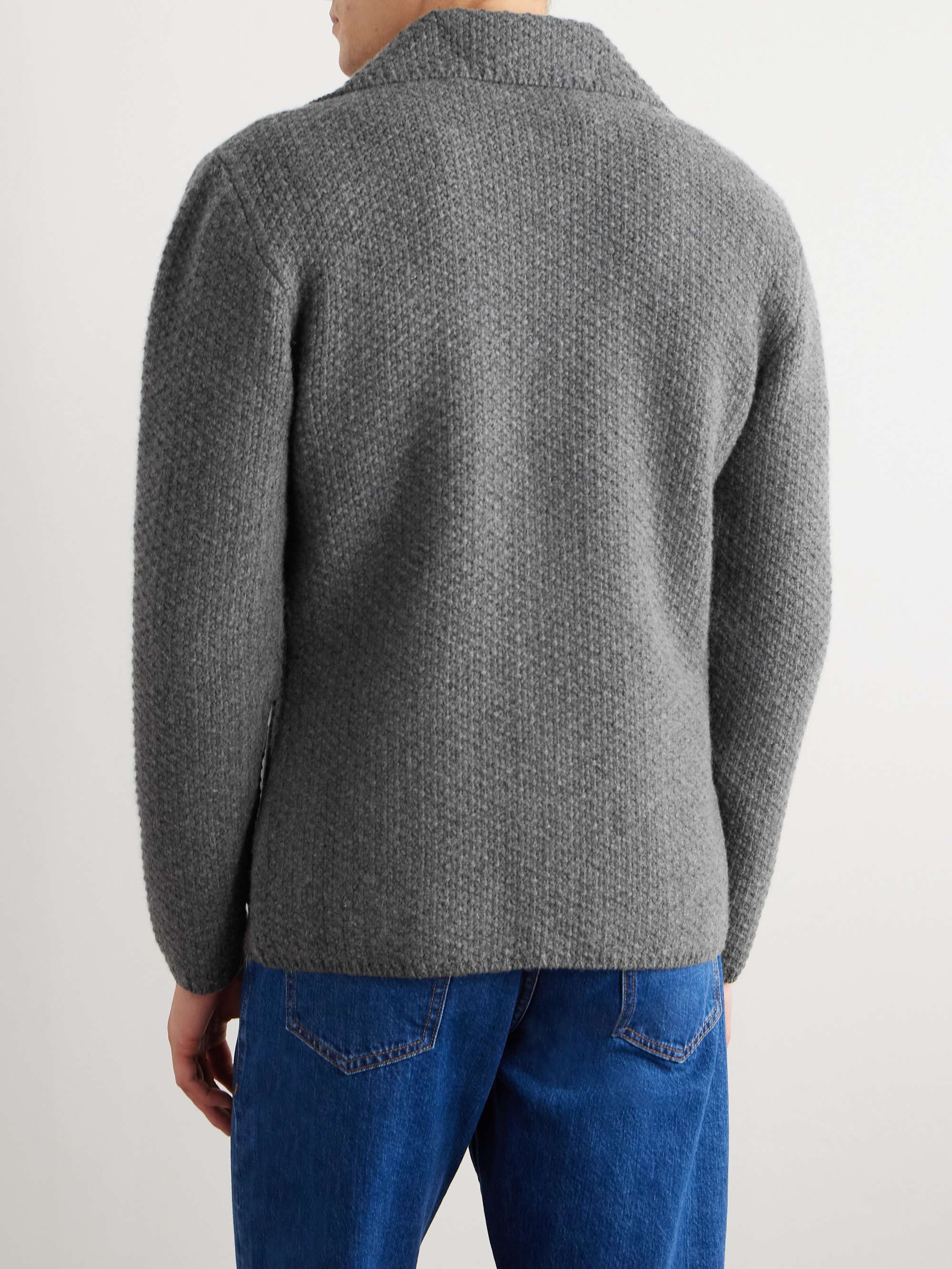 Basketweave Virgin Wool Cardigan view