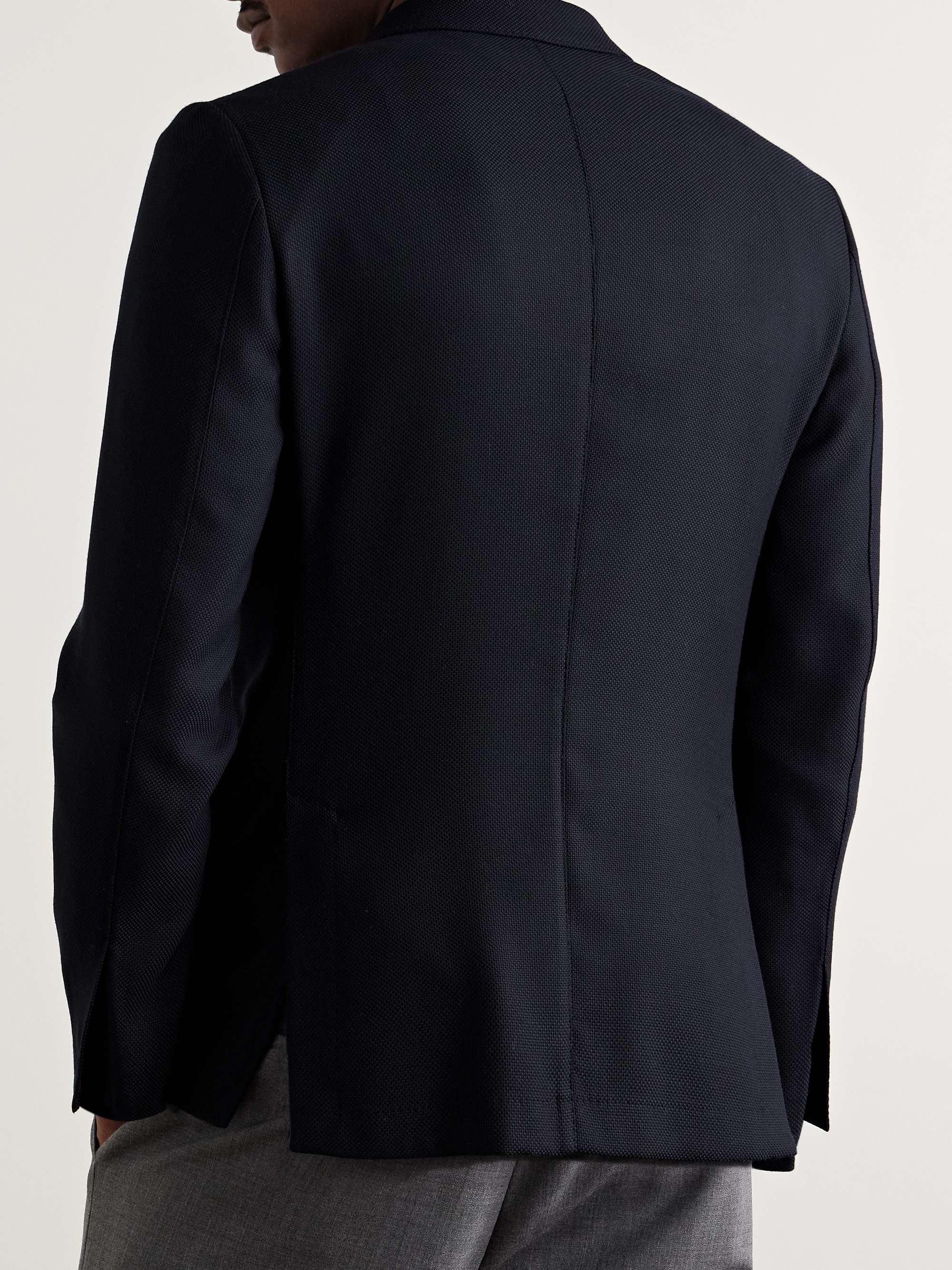 Slim-Fit Wool-Piqué Blazer view
