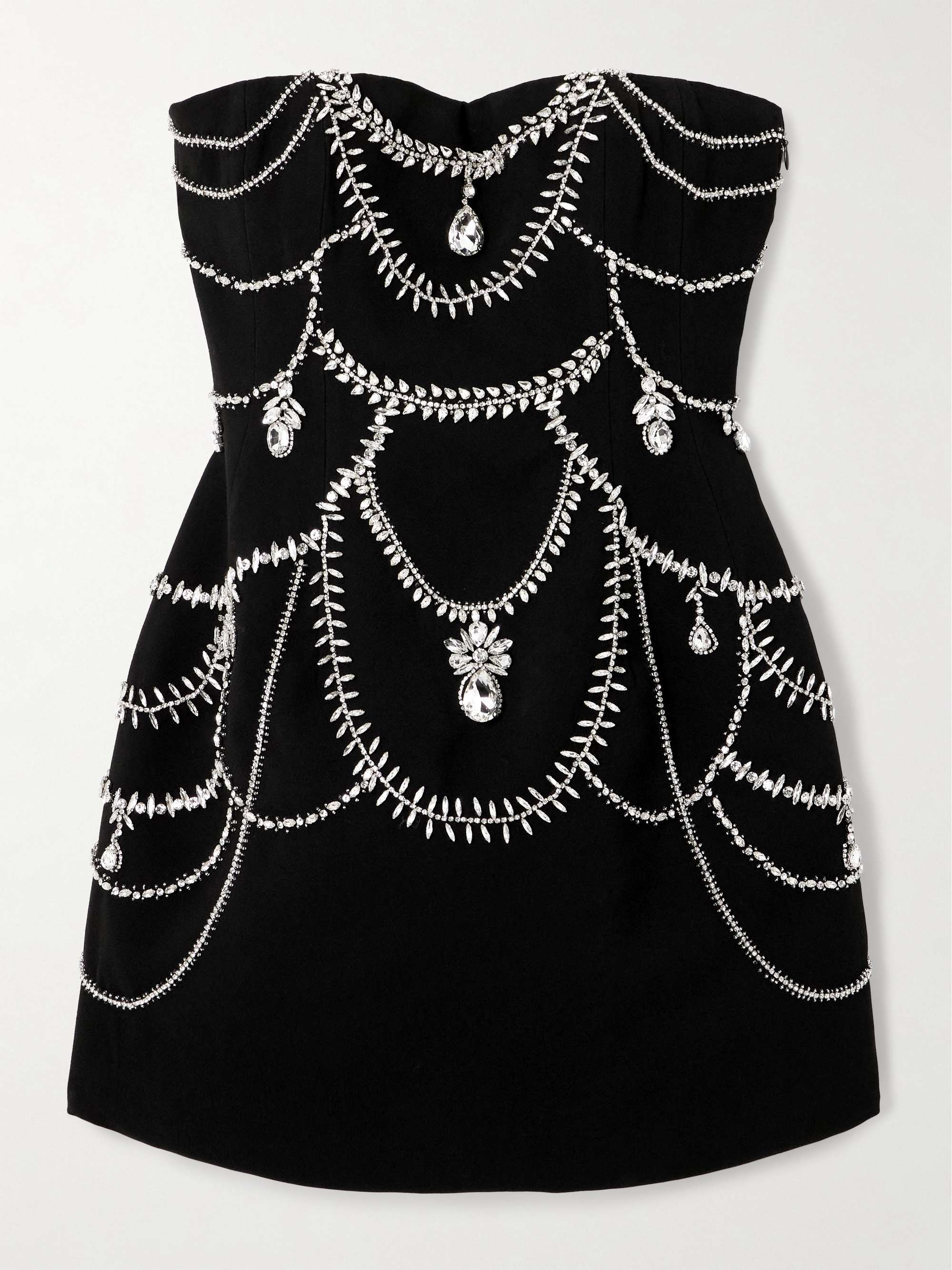Arta strapless crystal-embellished cady mini dress hero visual