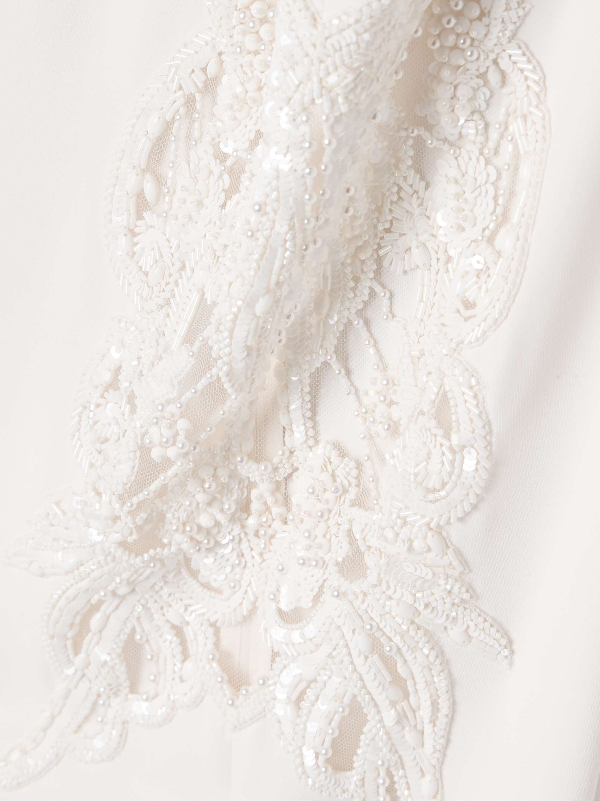 Embellished cady flared pants view