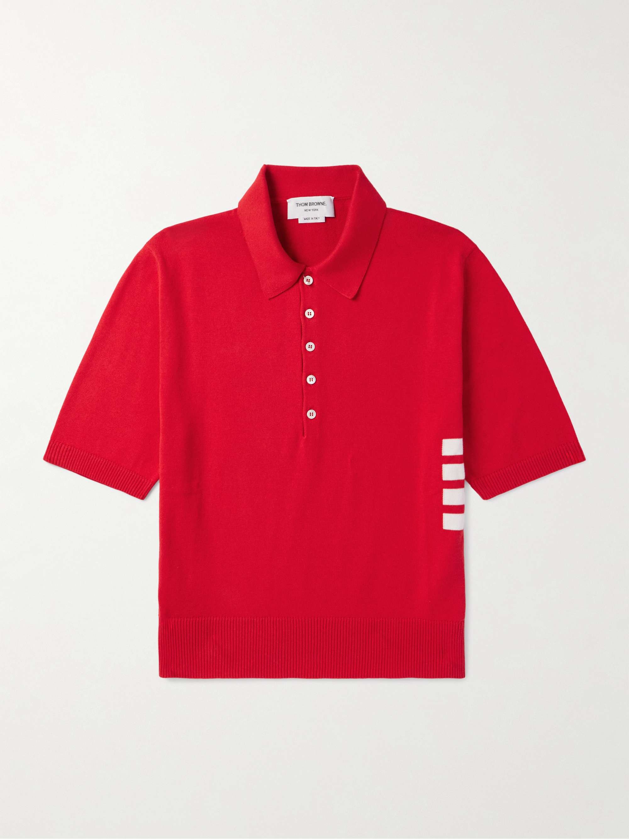 Slim-Fit Striped Cotton Polo Shirt hero visual