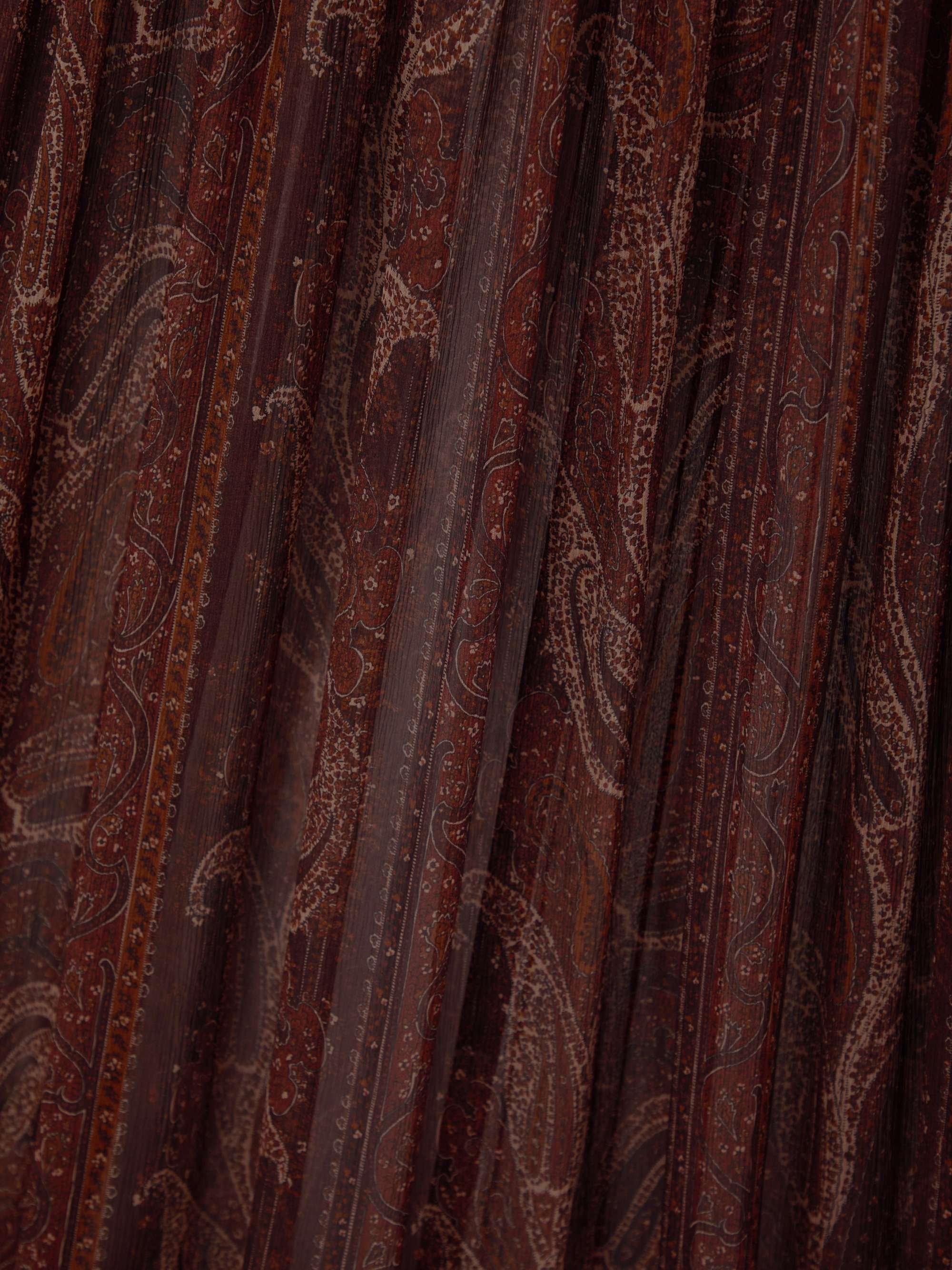 Shirred paisley-print silk-chiffon maxi dress view