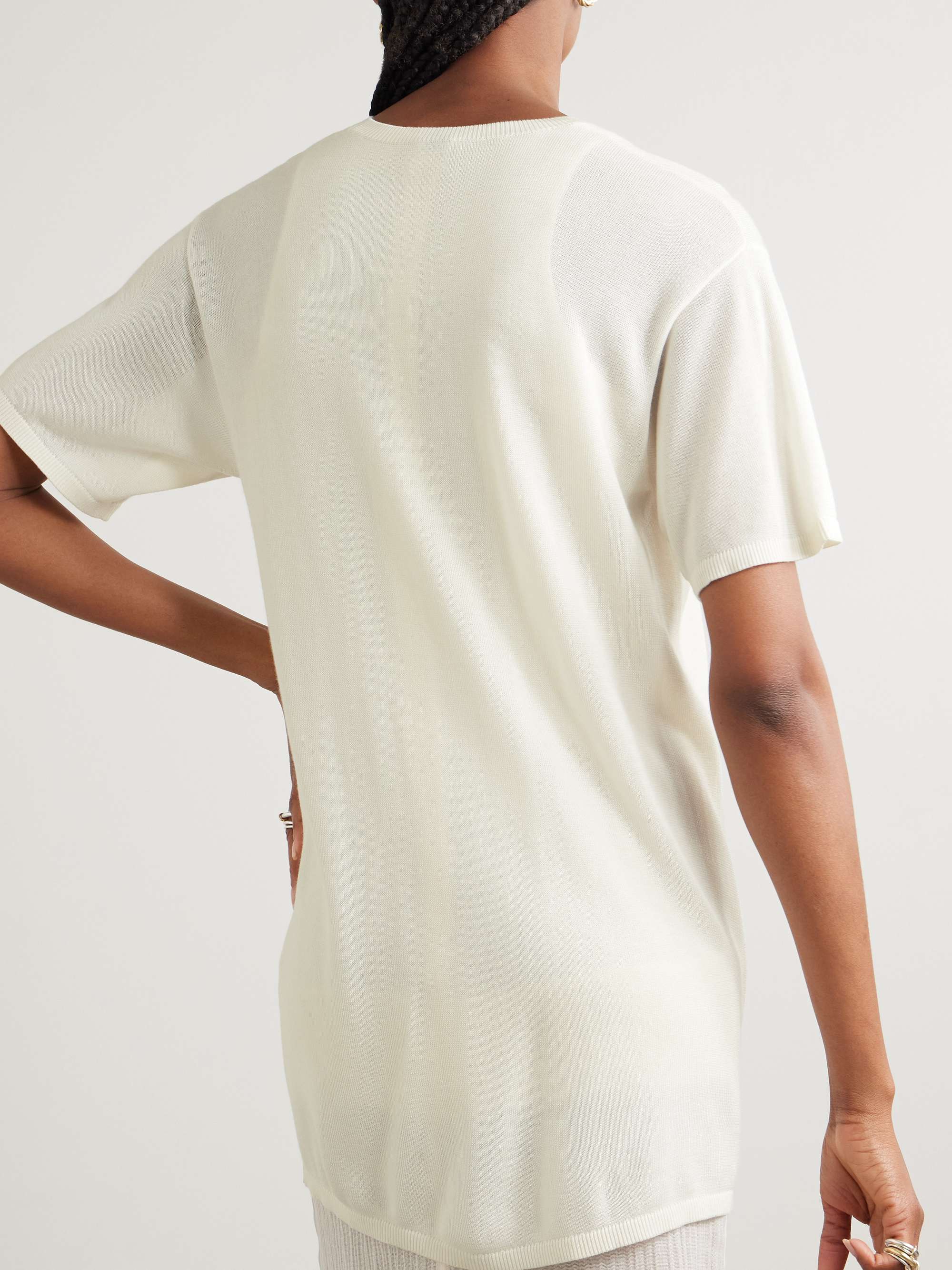 Lyocell and cashmere-blend T-shirt view