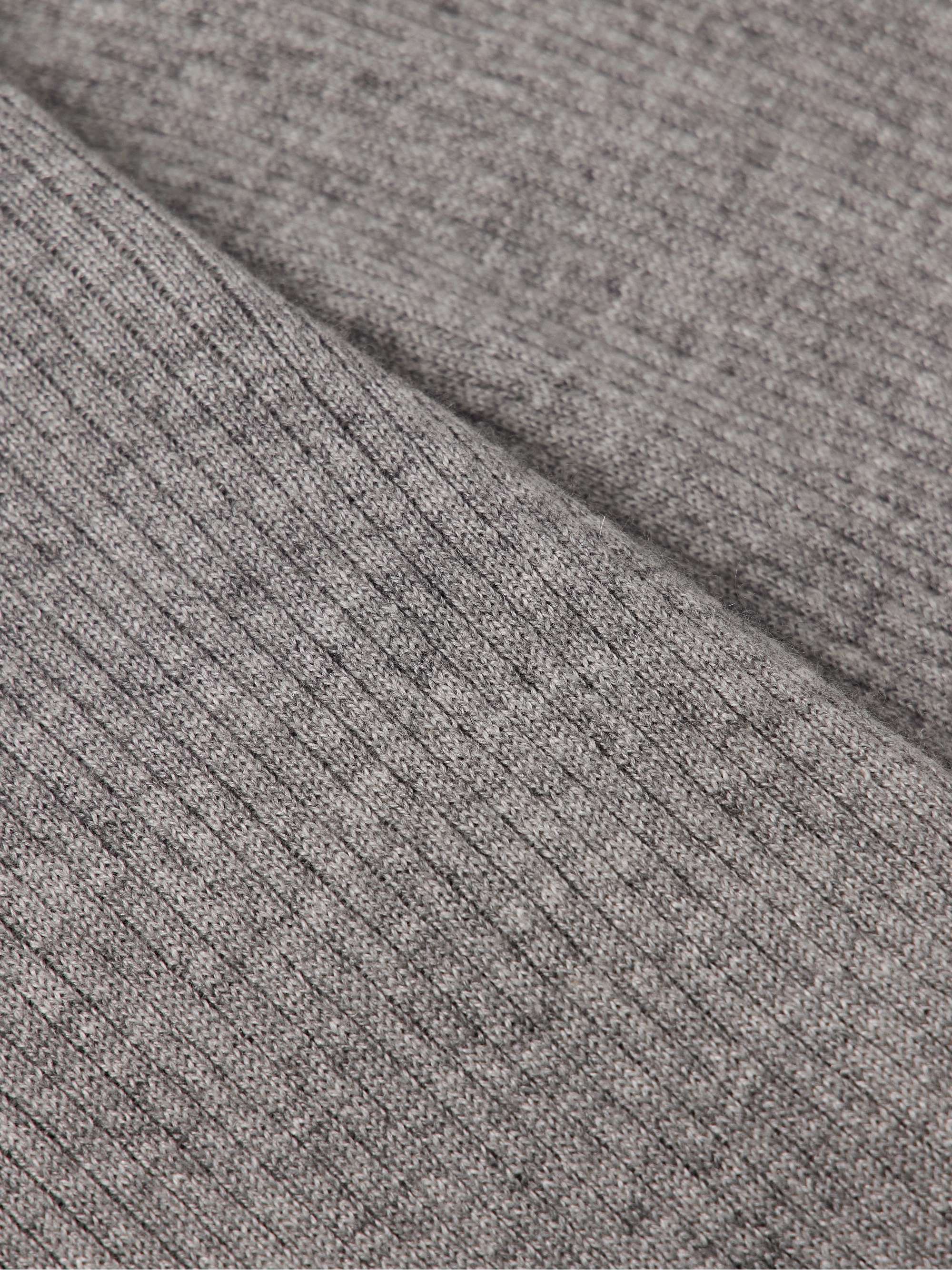 Slim-Fit Ribbed Cashmere and Silk-Blend Sweater view