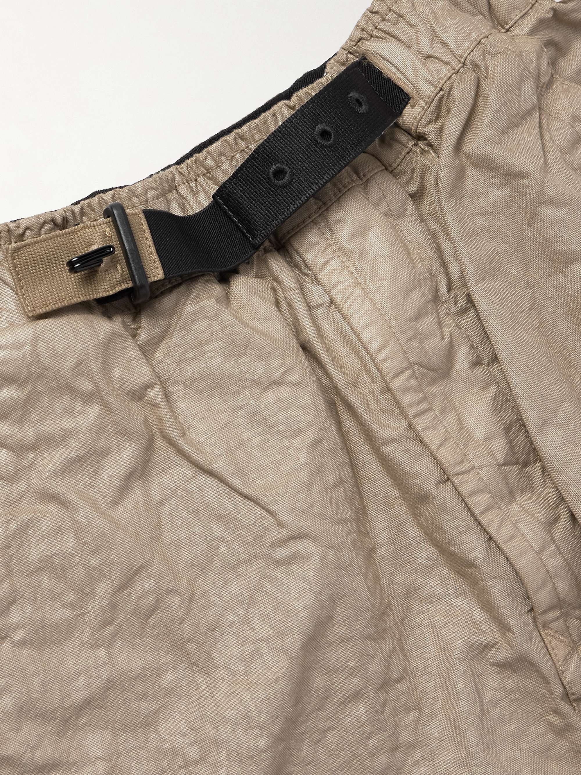 Panama-TC Straight-Leg Belted Garment-Dyed Nylon Bermuda Shorts view