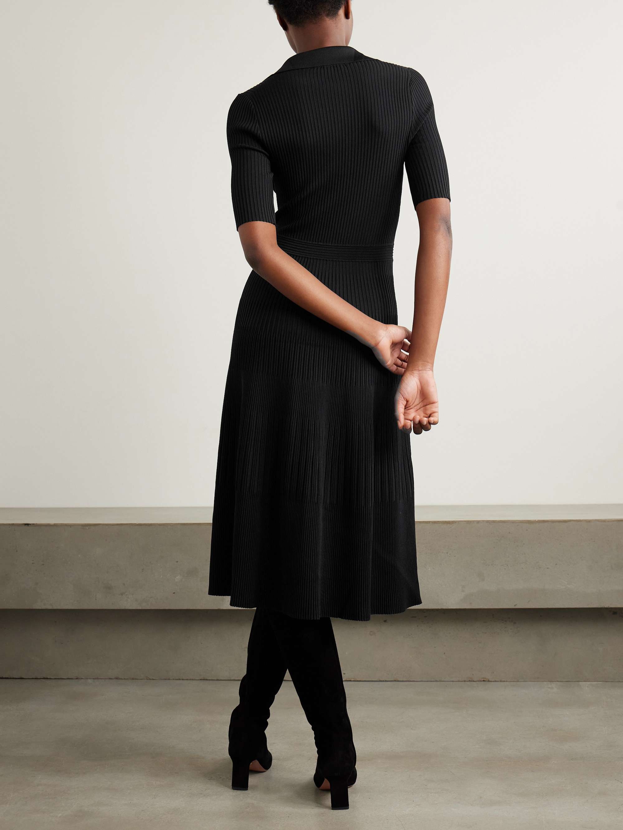 Pati ribbed-knit midi dress view