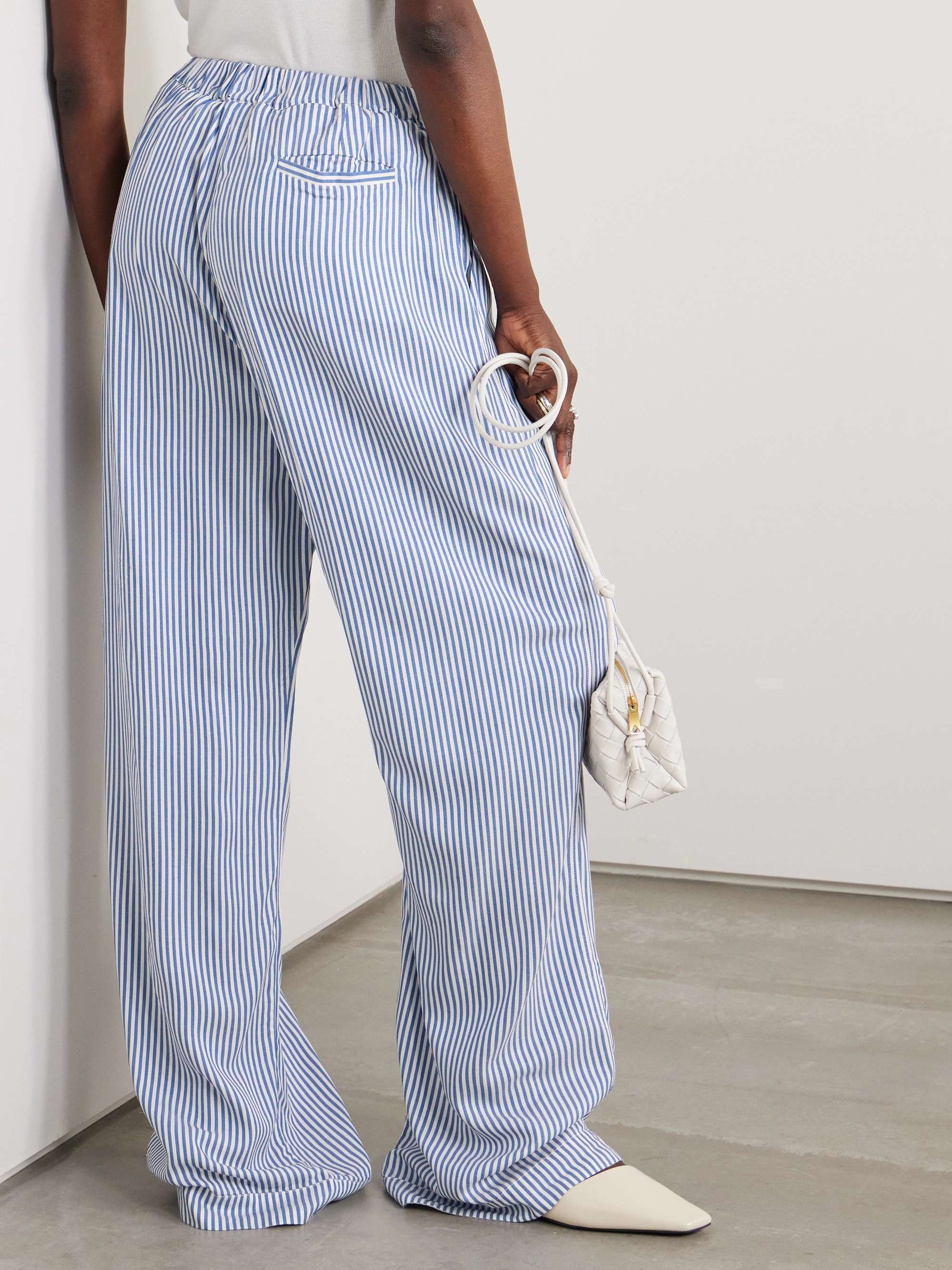 Mirca striped twill wide-leg pants view
