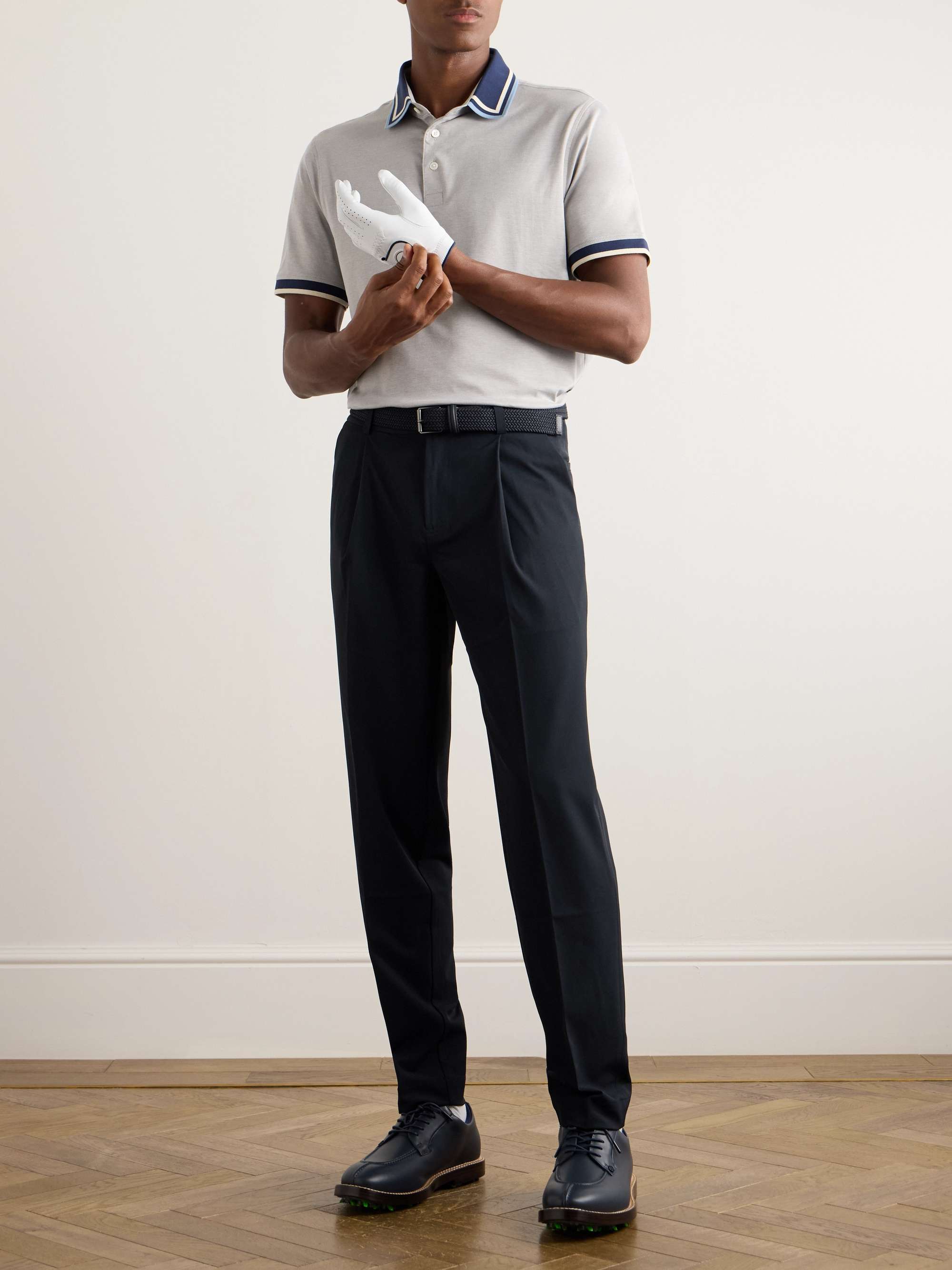+ GFore Tapered Pleated Stretch-Twill Trousers view