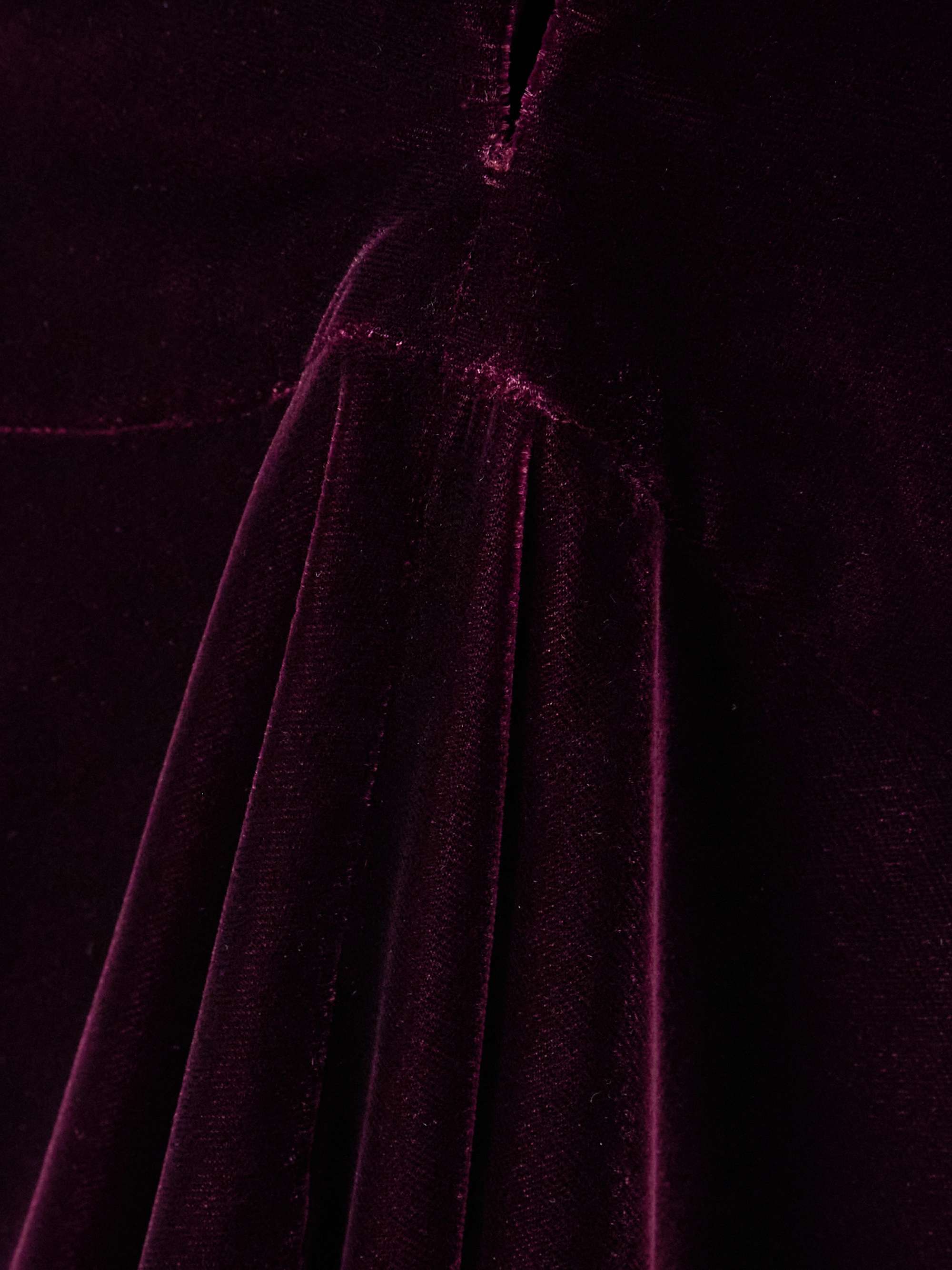Cutout draped velvet halterneck midi dress view