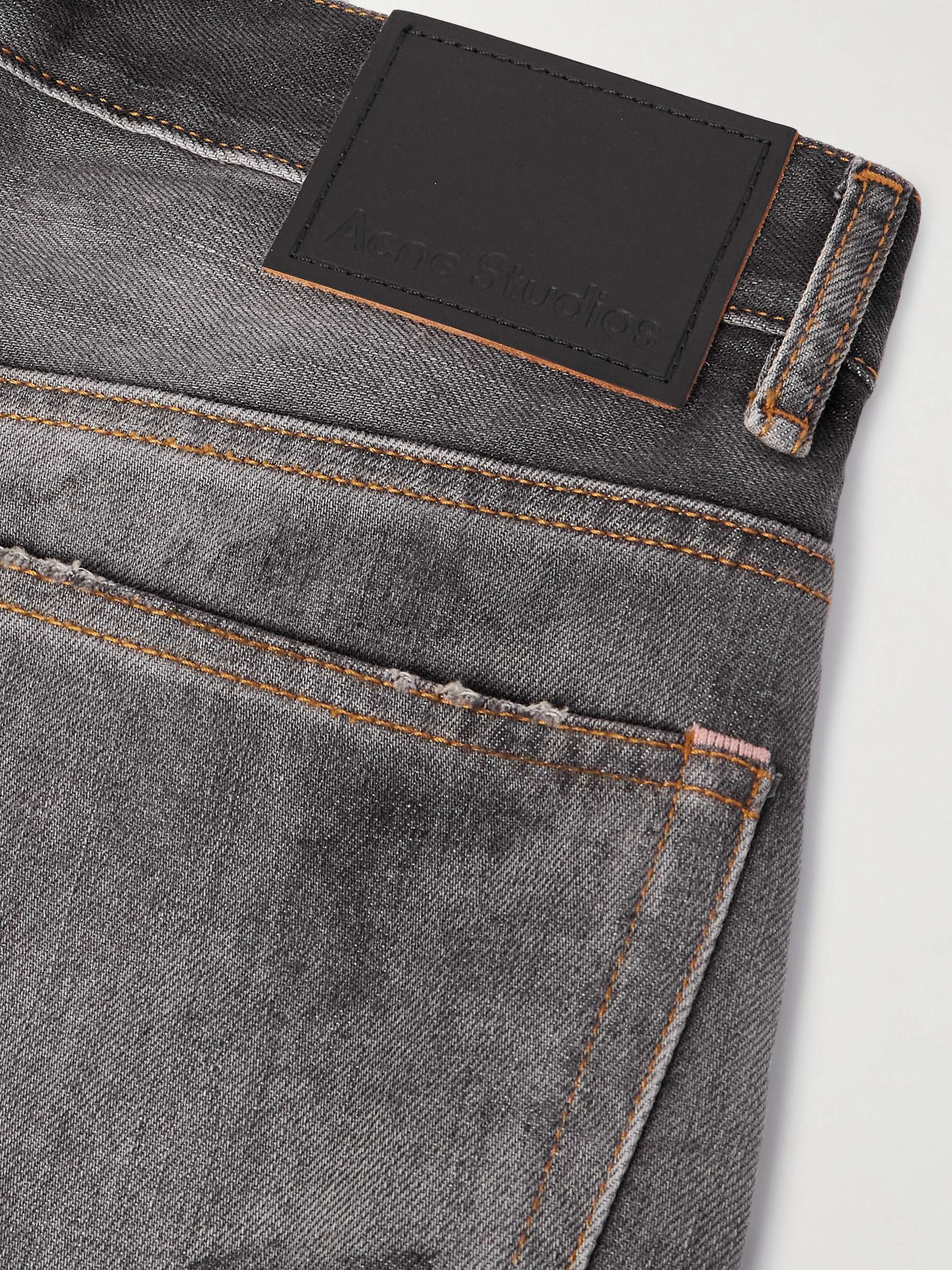 Straight-Leg Distressed Paint-Splattered Jeans view