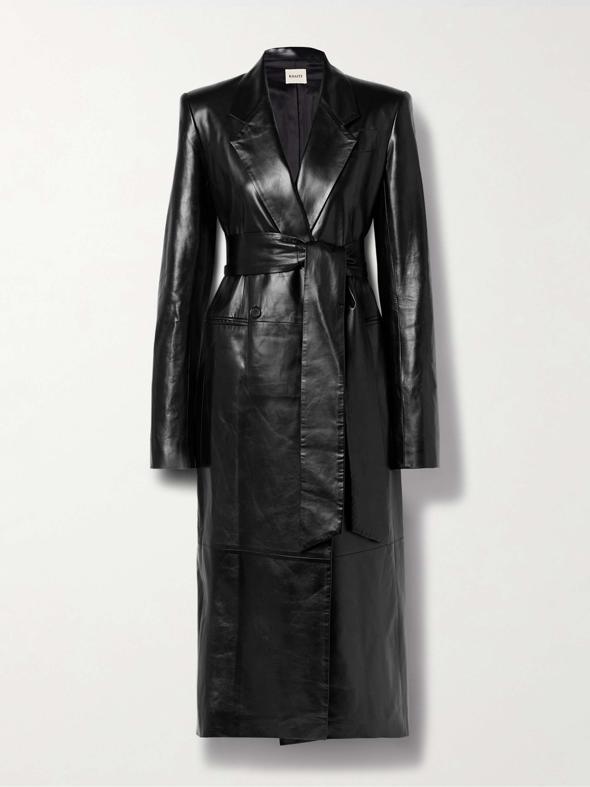 Lolo belted leather coat hero visual