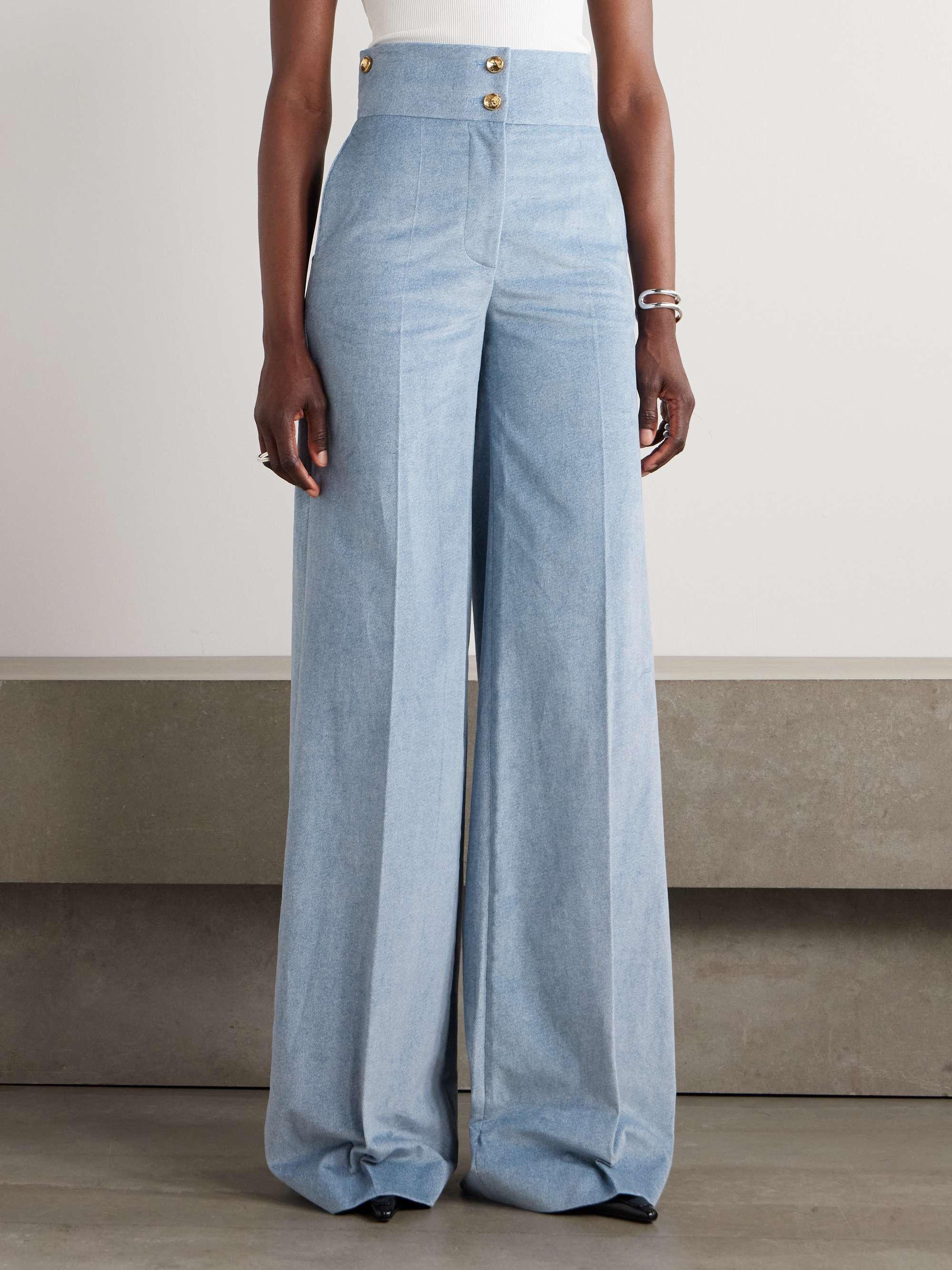 Rudy cotton-twill wide-leg pants view