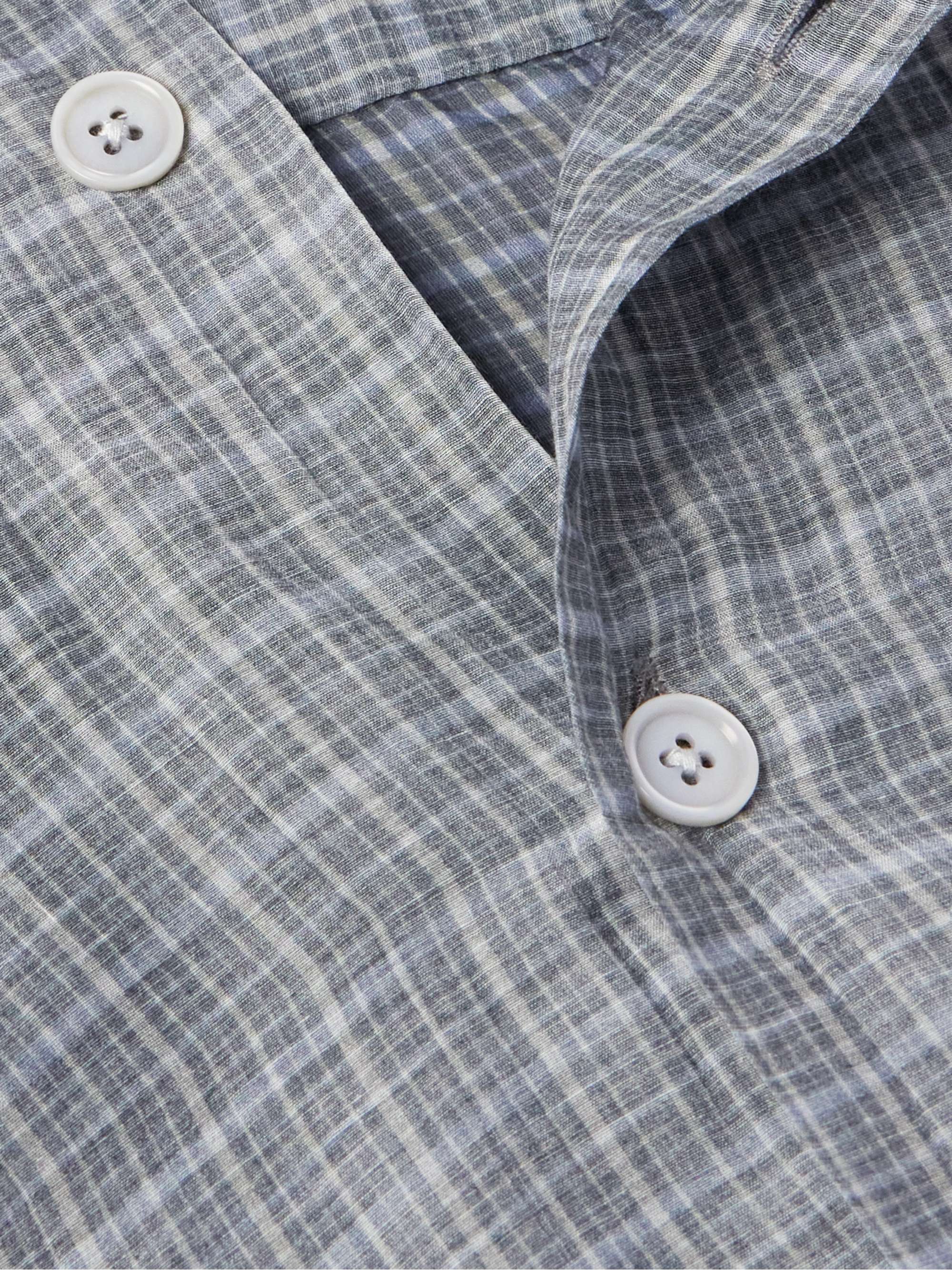 Beyond Checked Cotton and Silk-Blend Shirt view