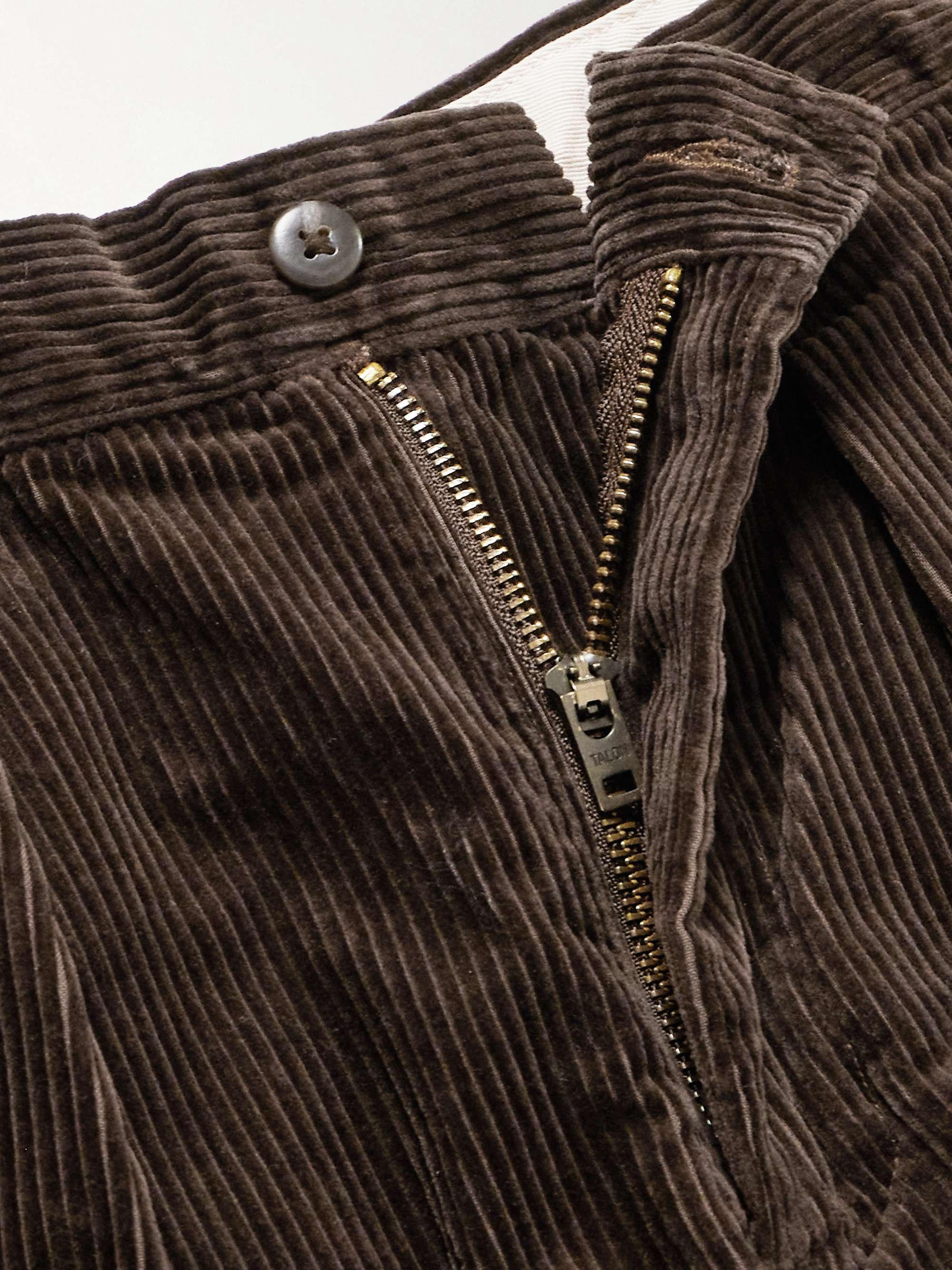 Polo Country Slim-Fit Straight-Leg Pleated Cotton-Corduroy Trousers view