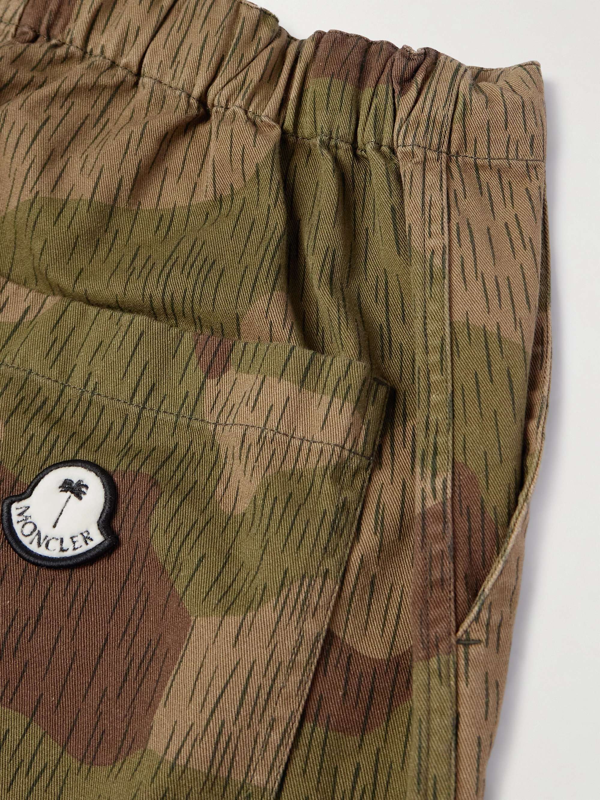 + Palm Angels Wide-Leg Camouflage-Print Cotton-Gabardine Trousers view