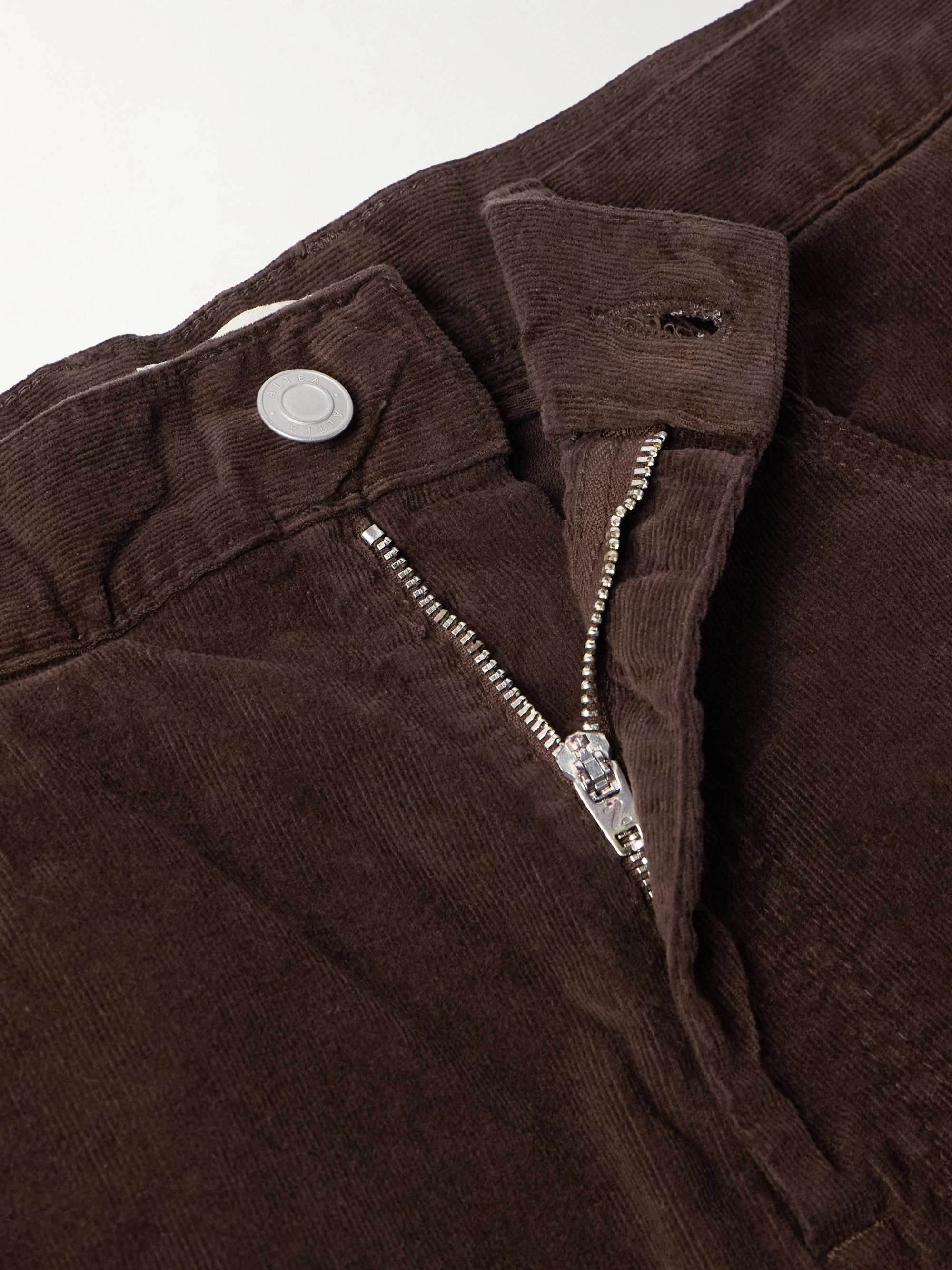 Ken Slim-Fit Straight-Leg Stretch-Cotton Corduroy Trousers view