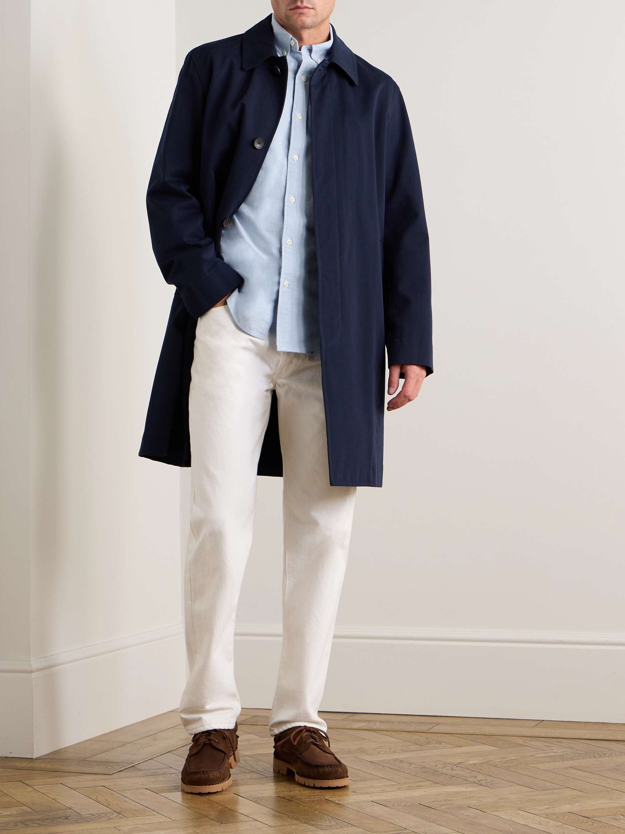 Slim-Fit Cotton Oxford Shirt view