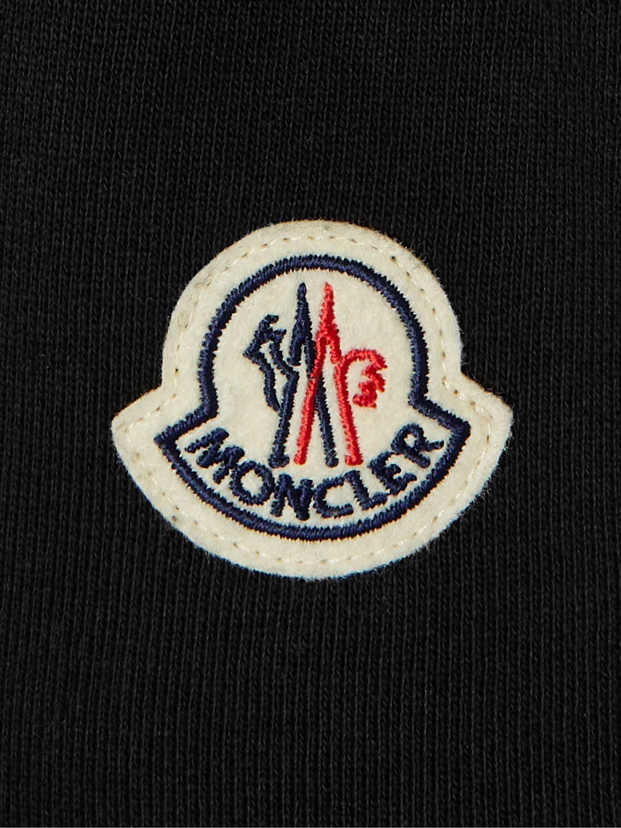 Appliquéd shell-trimmed cotton-jersey sweatpants view