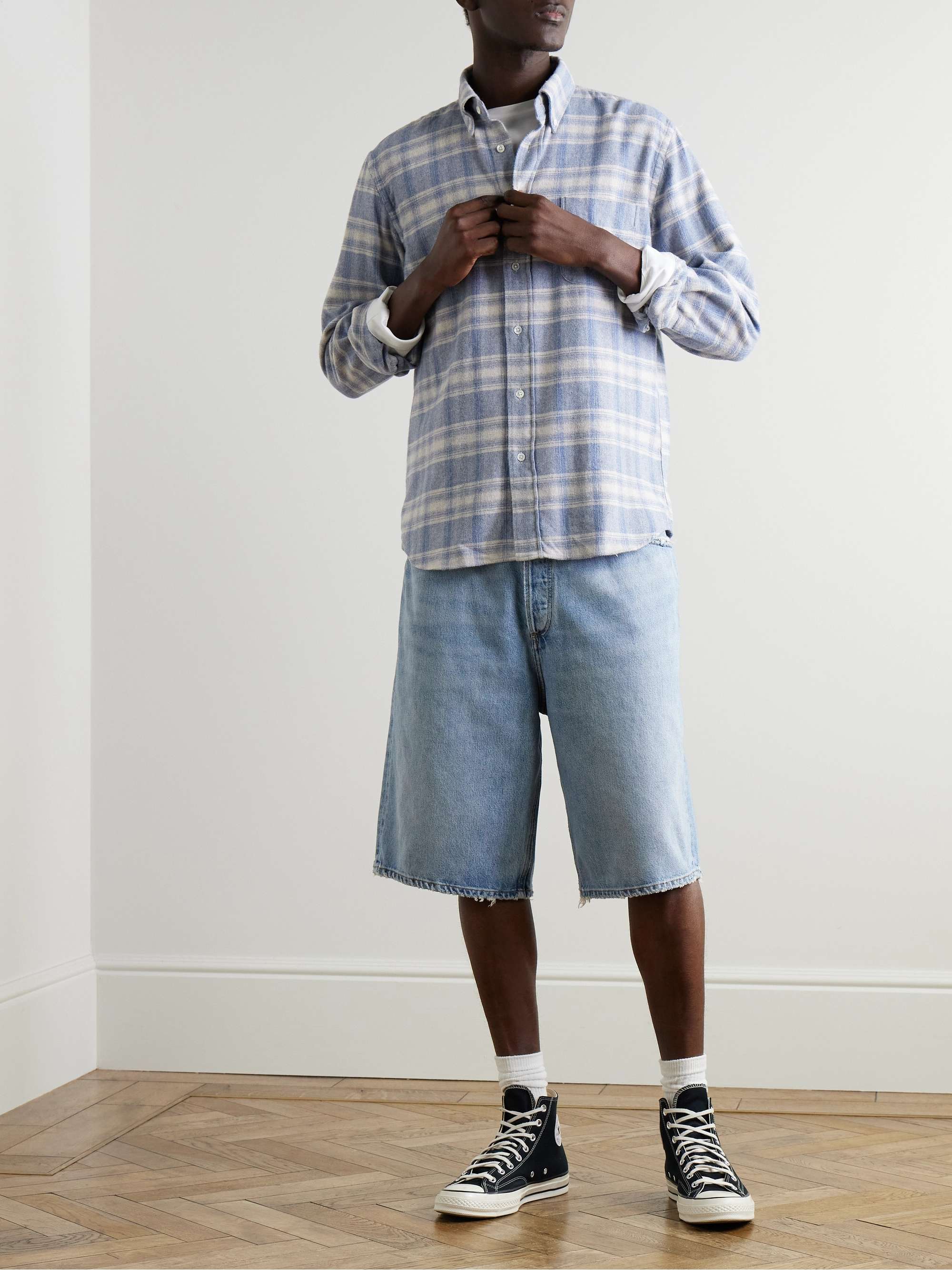 Pitt Button-Down Cotton-Flannel Shirt view