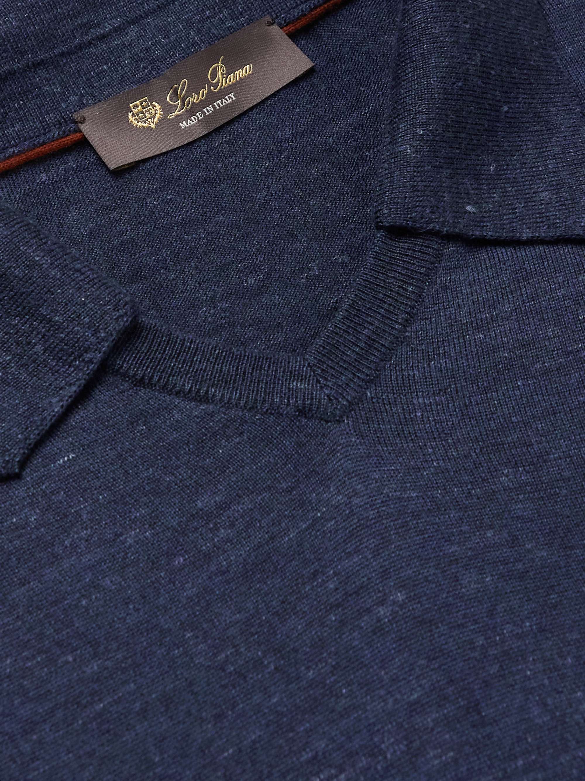 Silk-Blend Polo Shirt view