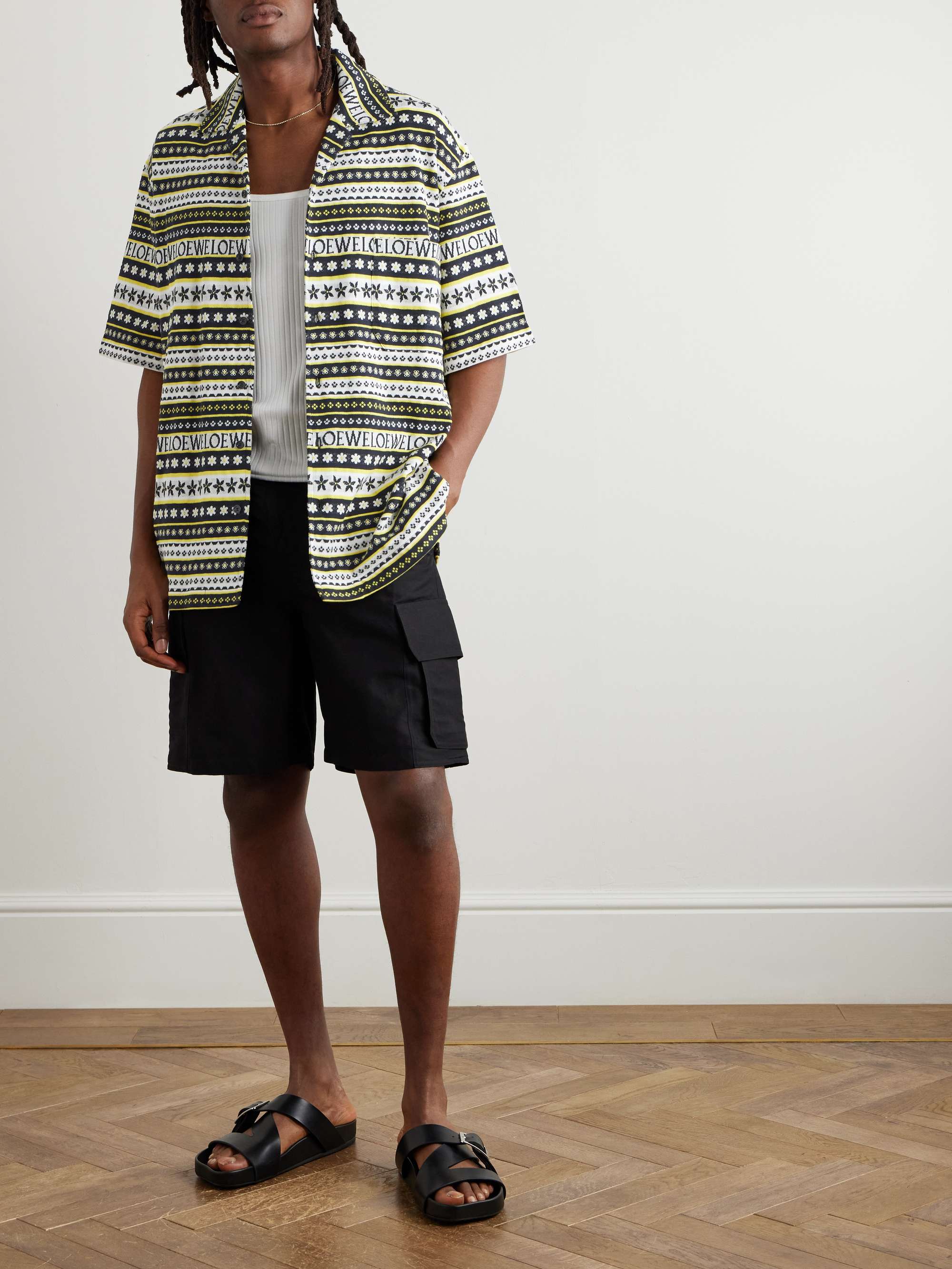 + Paula's Ibiza Camp-Collar Jacquard-Knitted Cotton Shirt view
