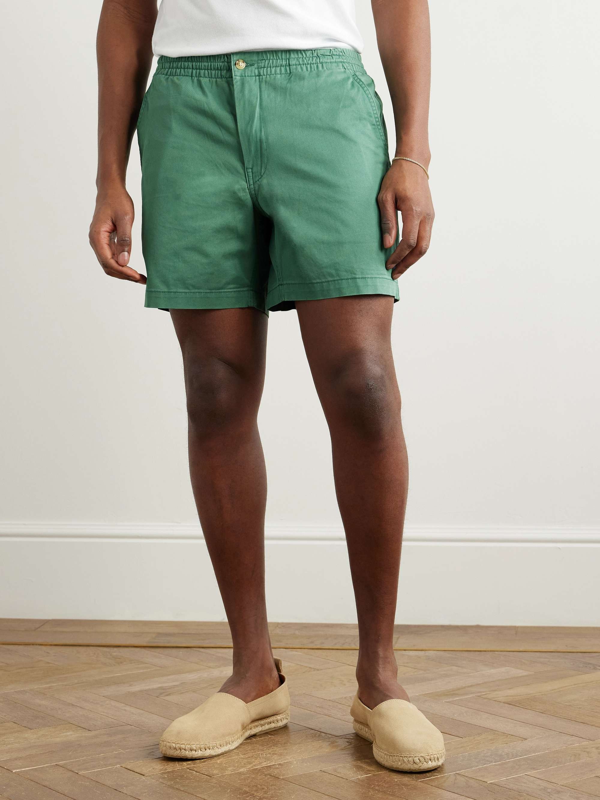 Slim-Fit Cotton-Blend Twill Shorts view